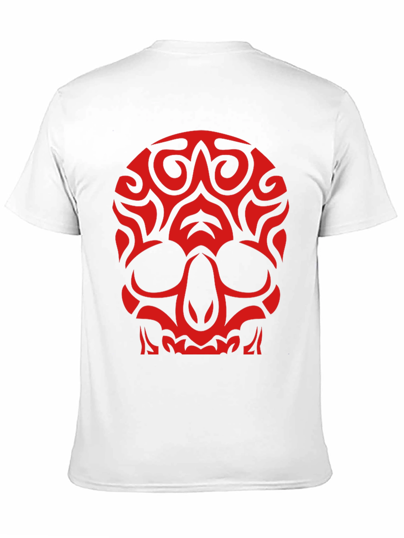 Skull Graphic T-Shirt - Bold Red Design on Black