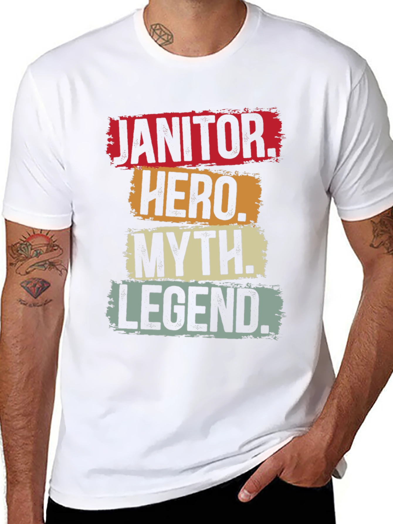 Janitor Hero Myth Legend Graphic T-Shirt