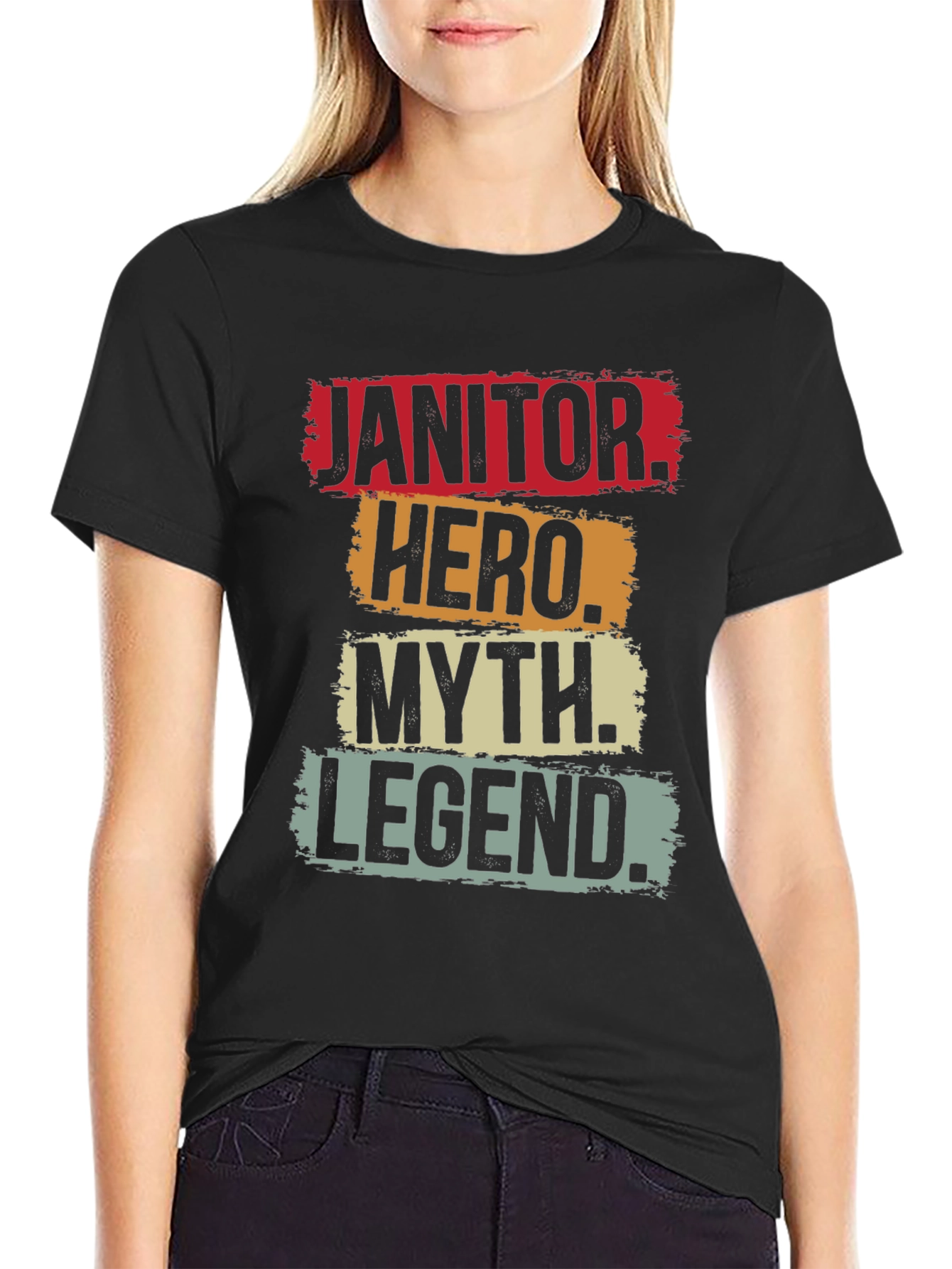 Janitor Hero Myth Legend Graphic T-Shirt