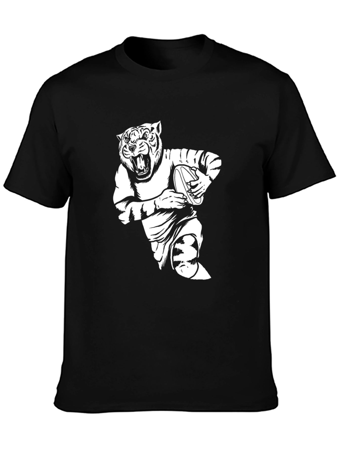 Black Tiger Rugby Graphic T-Shirt