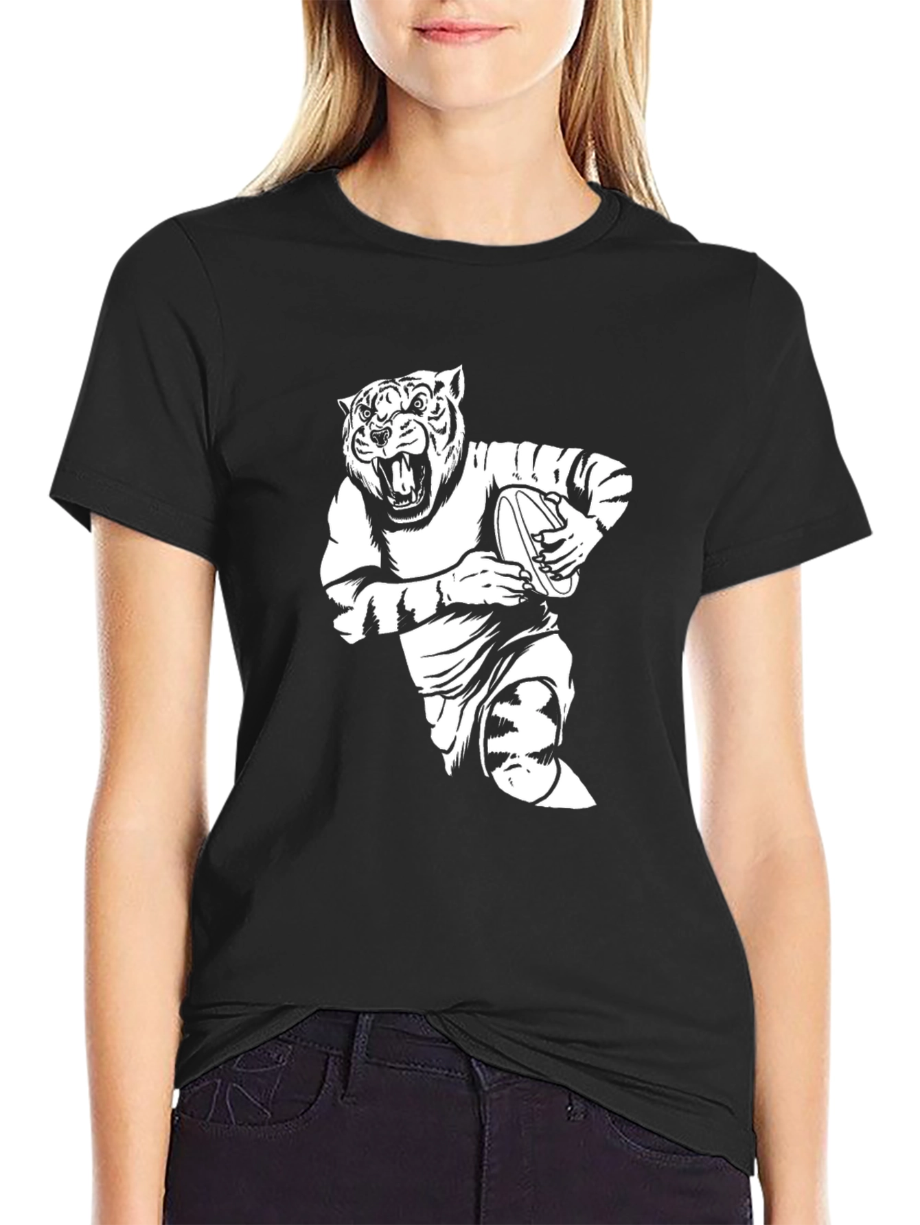 Black Tiger Rugby Graphic T-Shirt