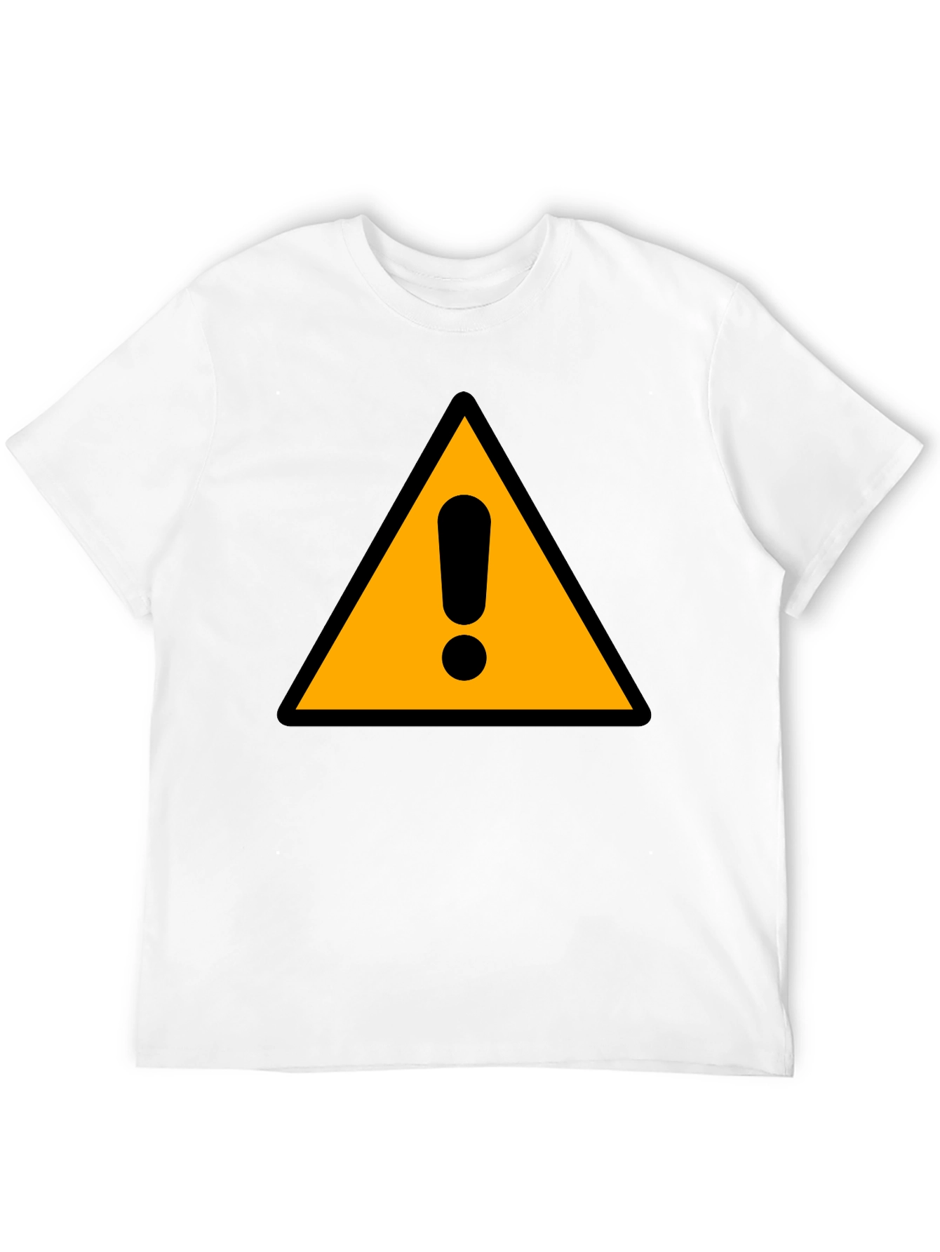 Warning Sign Black T-Shirt - Caution Graphic Tee