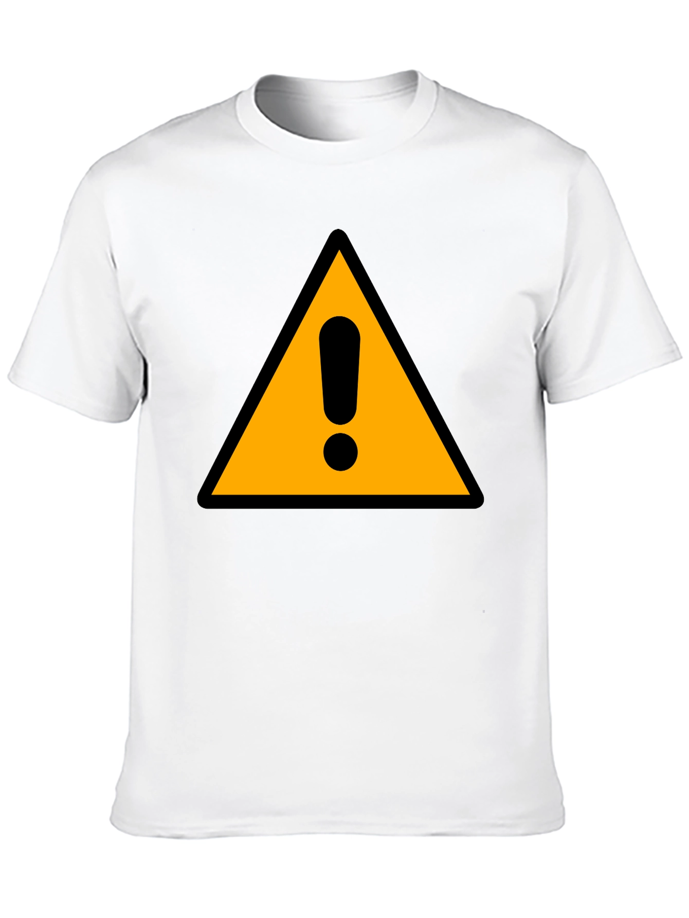Warning Sign Black T-Shirt - Caution Graphic Tee