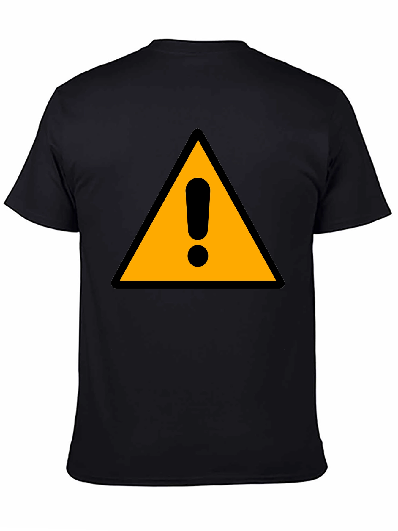 Warning Sign Black T-Shirt - Caution Graphic Tee