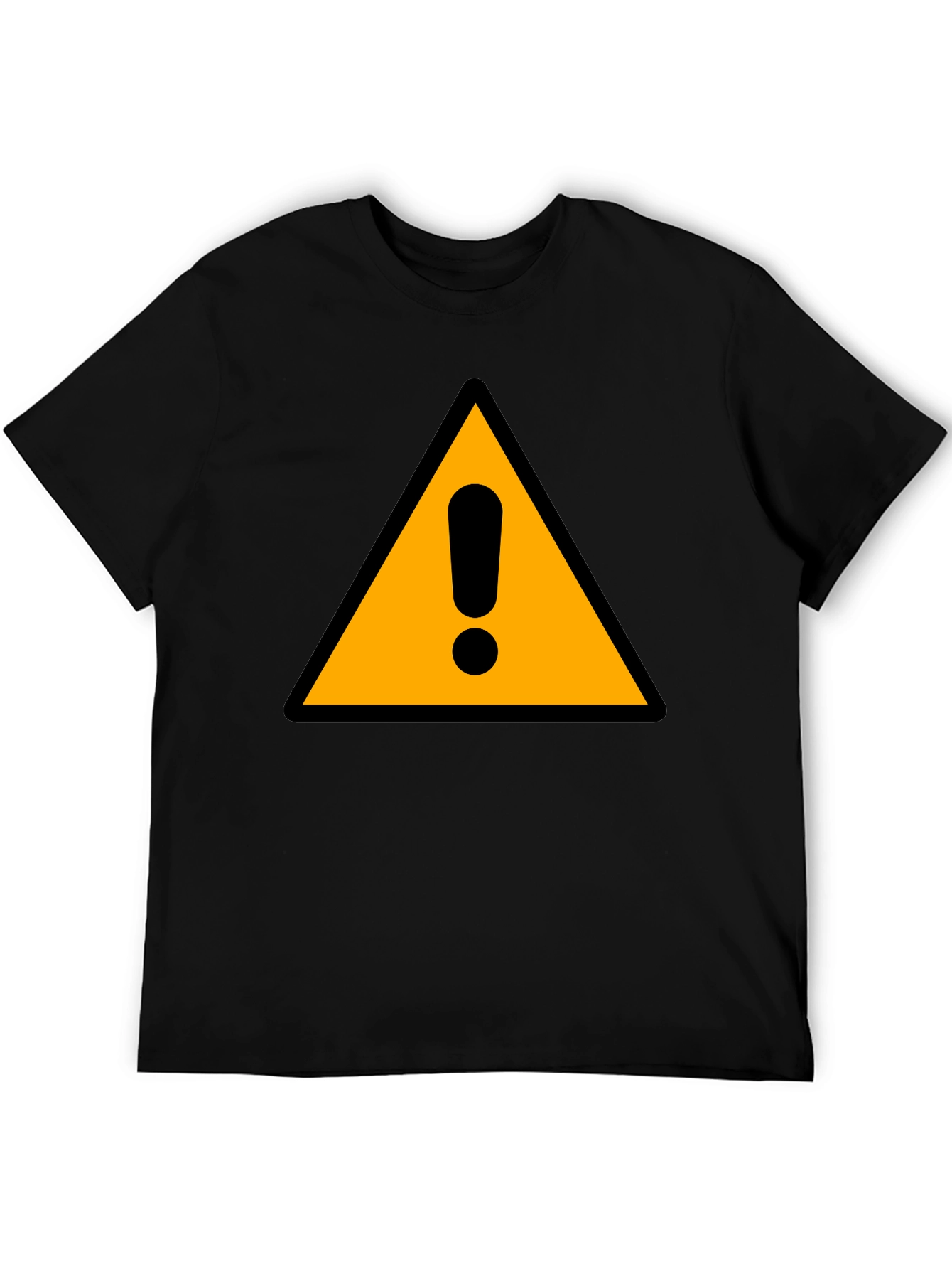 Warning Sign Black T-Shirt - Caution Graphic Tee