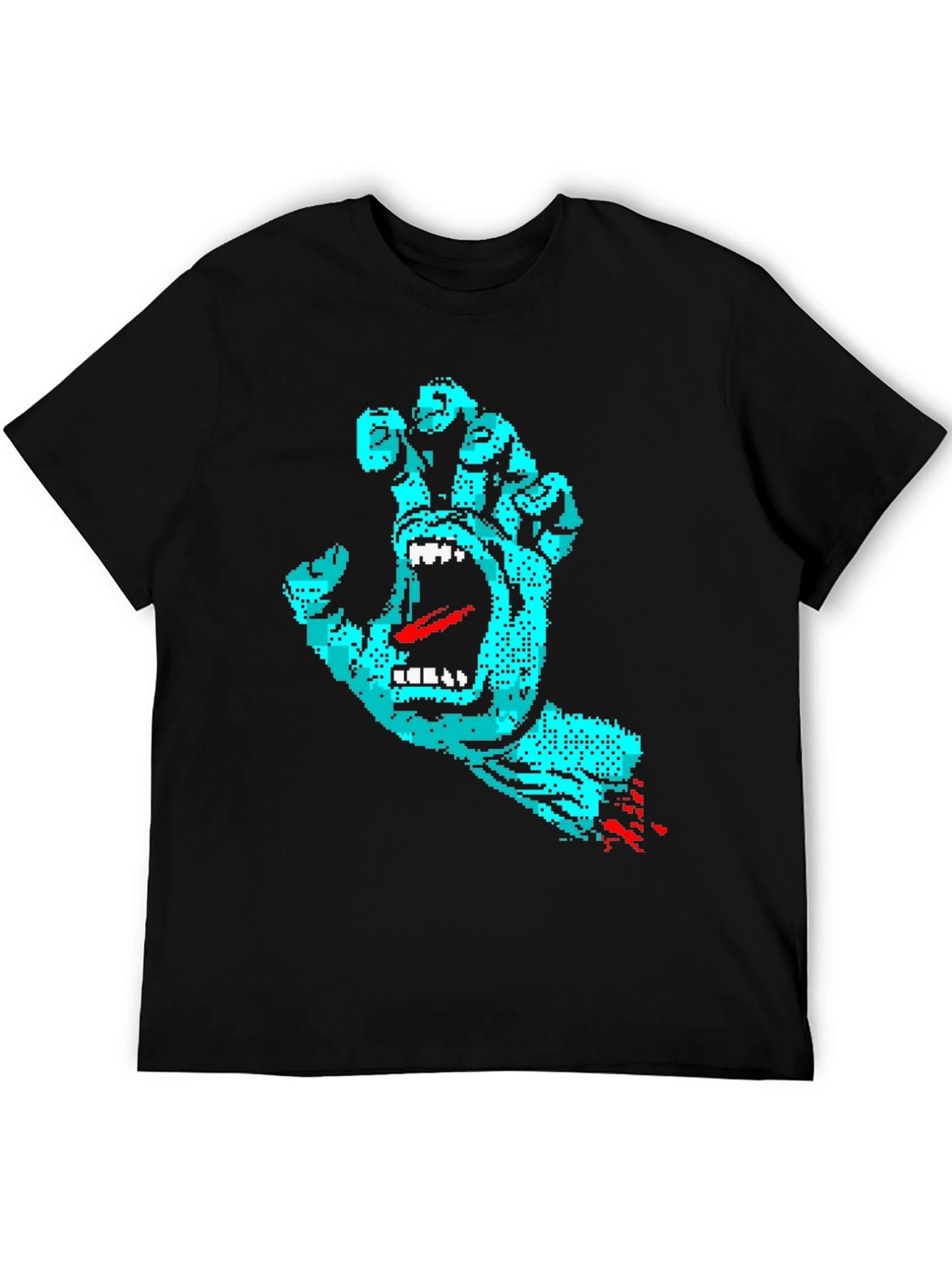 Pixelated Screaming Hand Graphic Tee