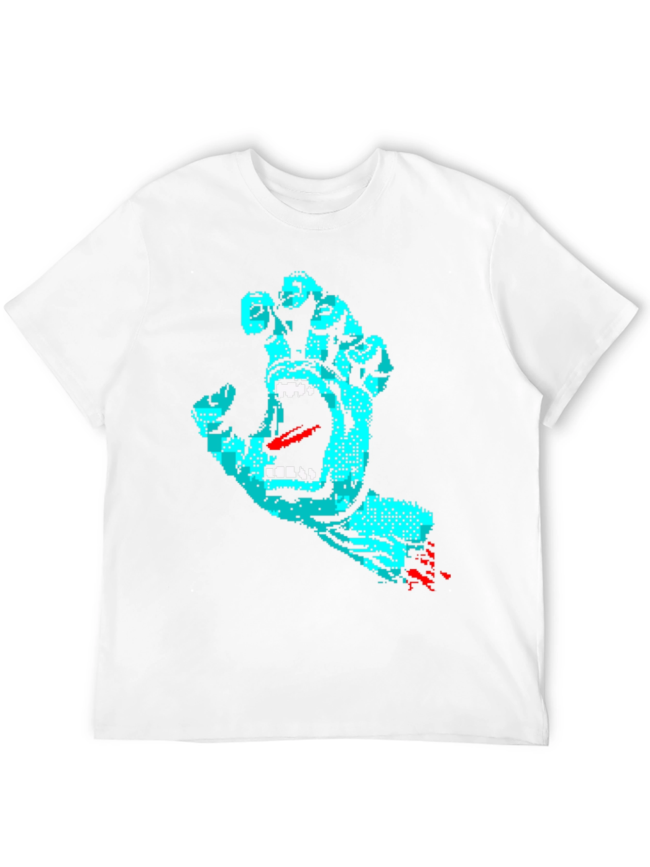 Pixelated Screaming Hand Graphic Tee