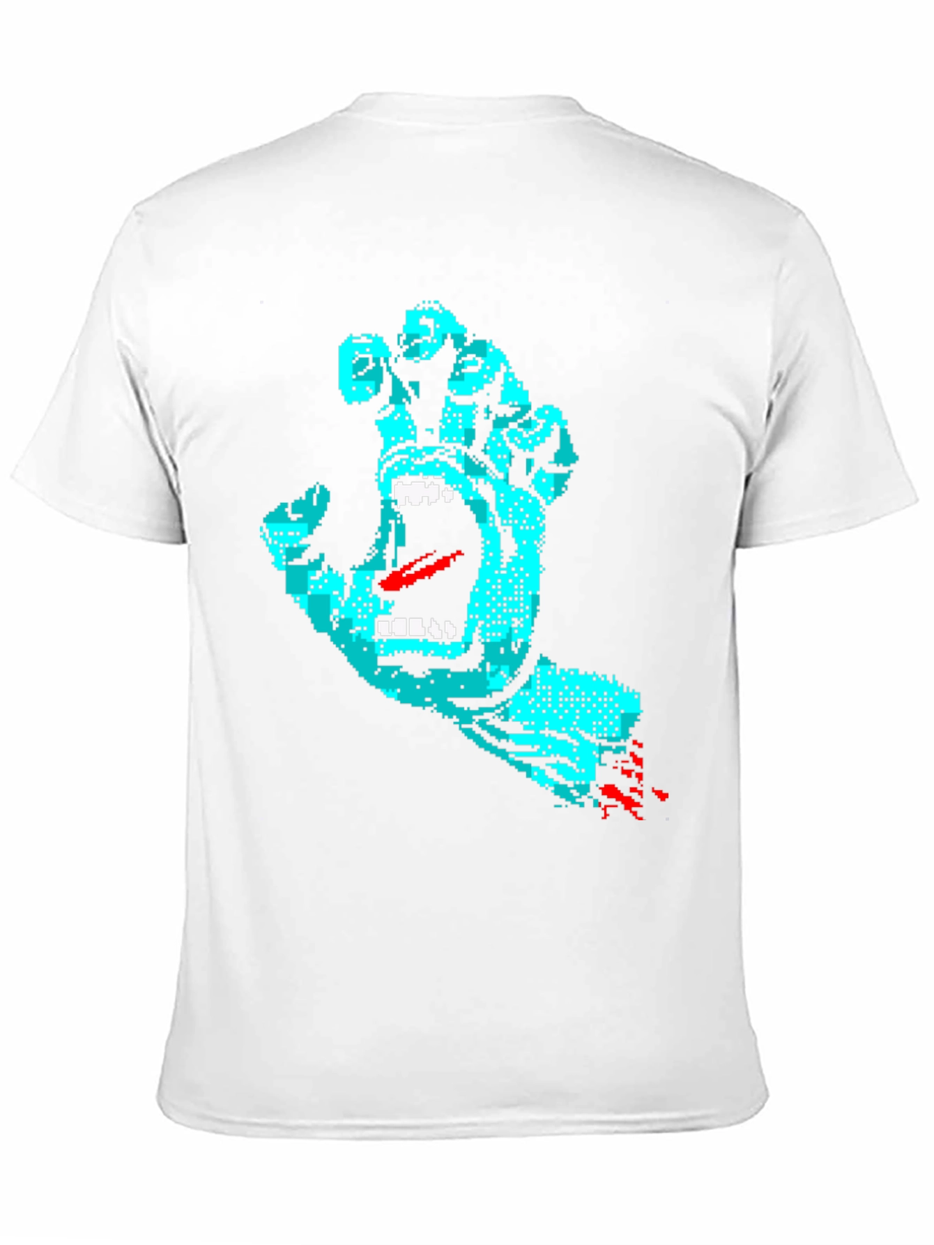 Pixelated Screaming Hand Graphic Tee