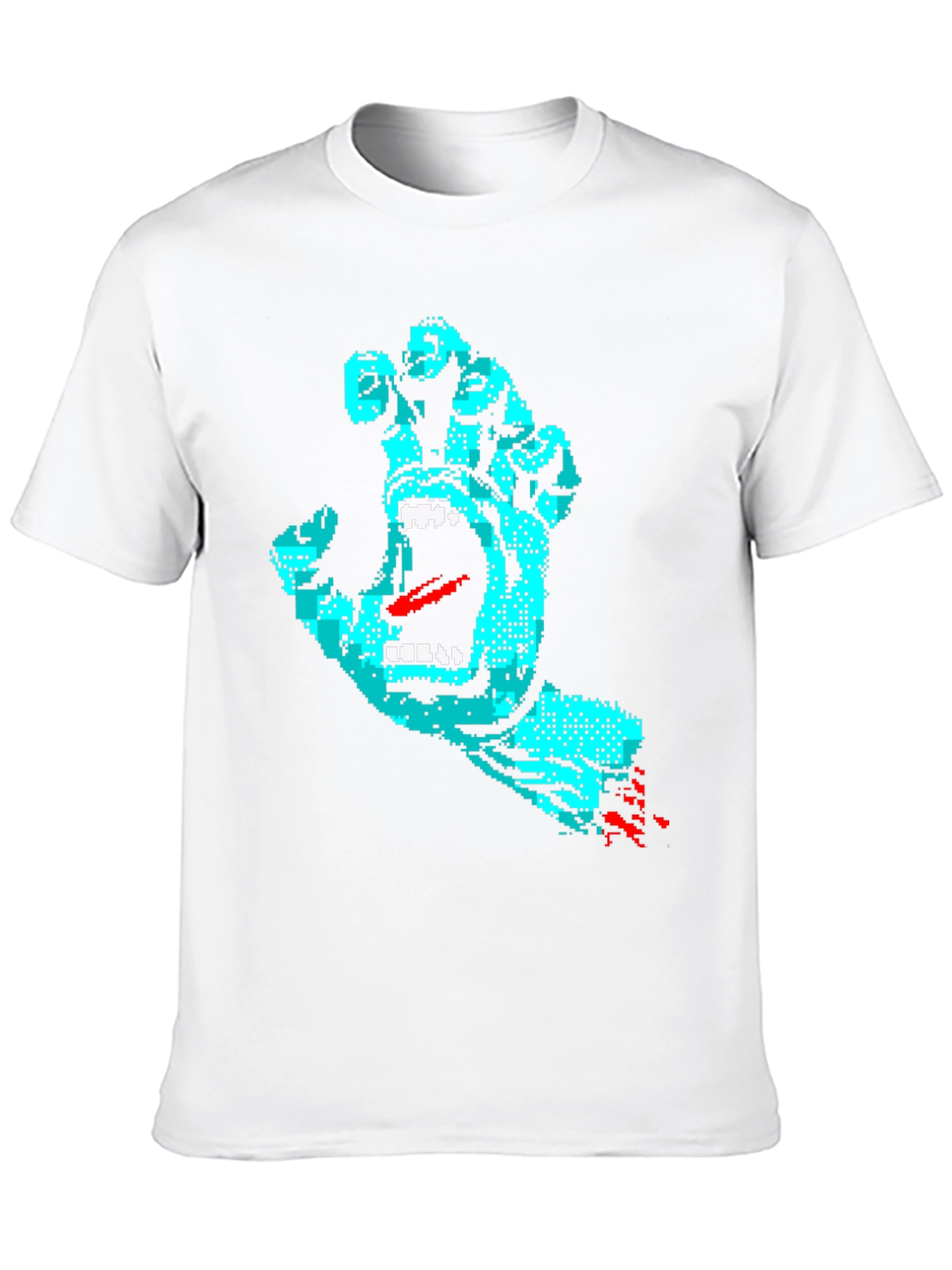 Pixelated Screaming Hand Graphic Tee
