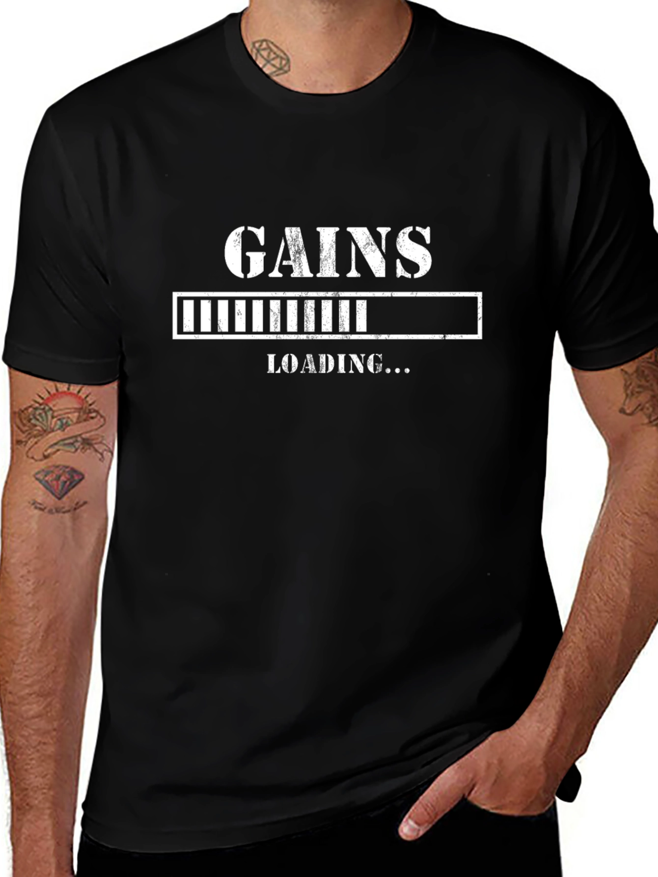 Gains Loading Funny Workout T-Shirt