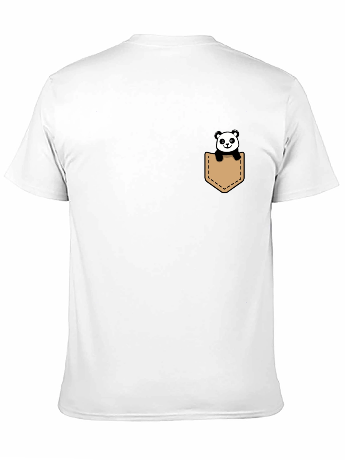 Panda Pocket Tee - Cute & Casual Black T-Shirt