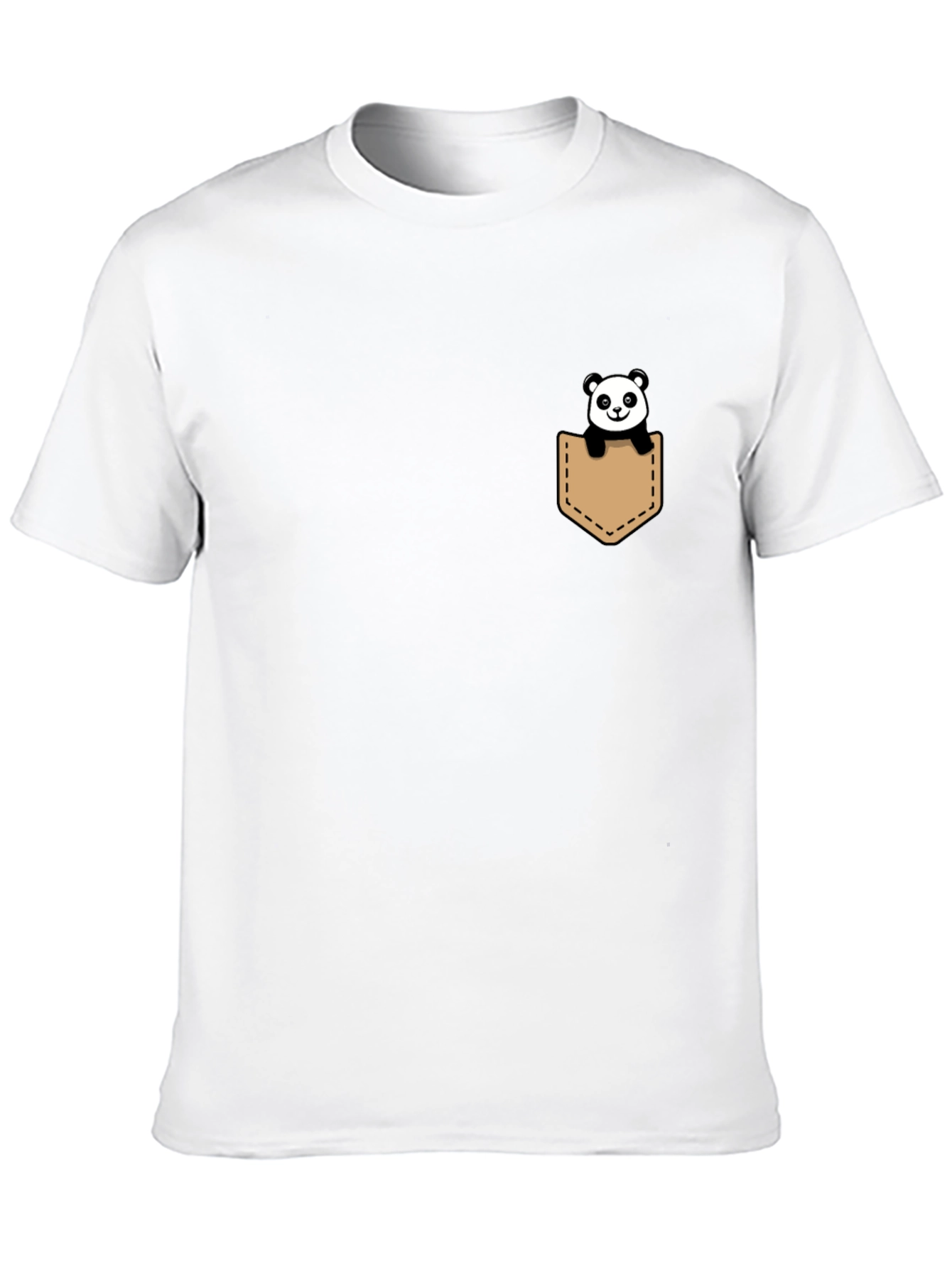 Panda Pocket Tee - Cute & Casual Black T-Shirt