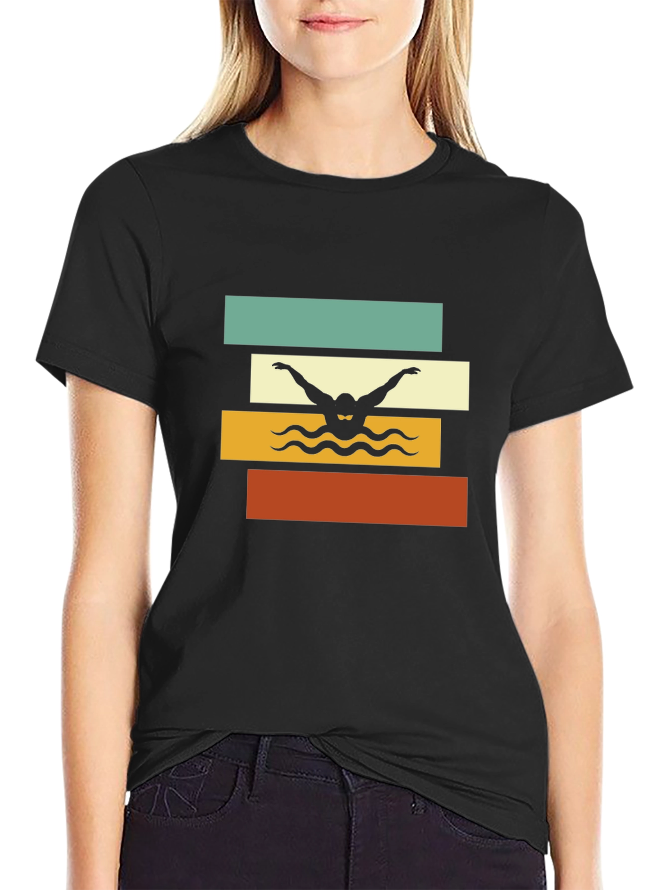 Retro Swimmer Graphic Tee - Stylish & Unique!