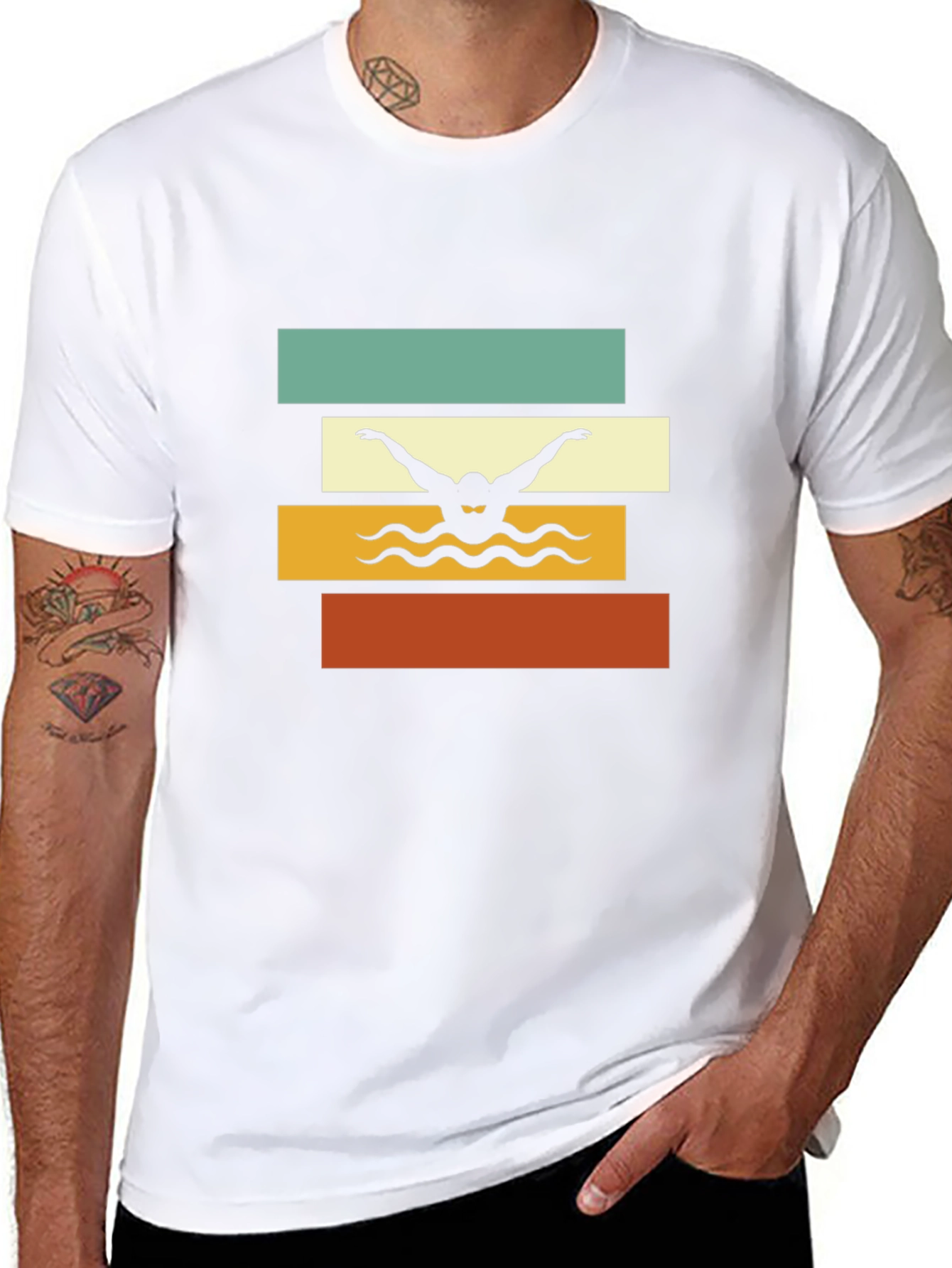 Retro Swimmer Graphic Tee - Stylish & Unique!