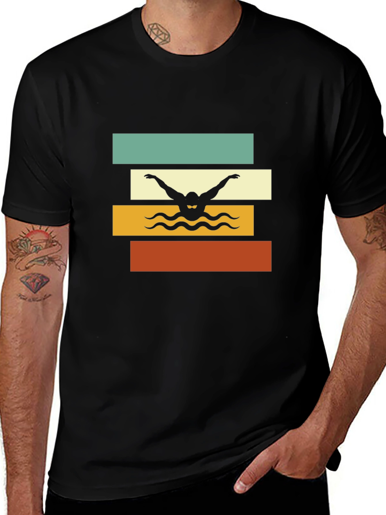 Retro Swimmer Graphic Tee - Stylish & Unique!