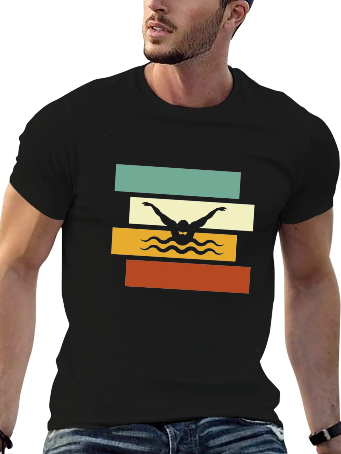 Retro Swimmer Graphic Tee - Stylish & Unique!