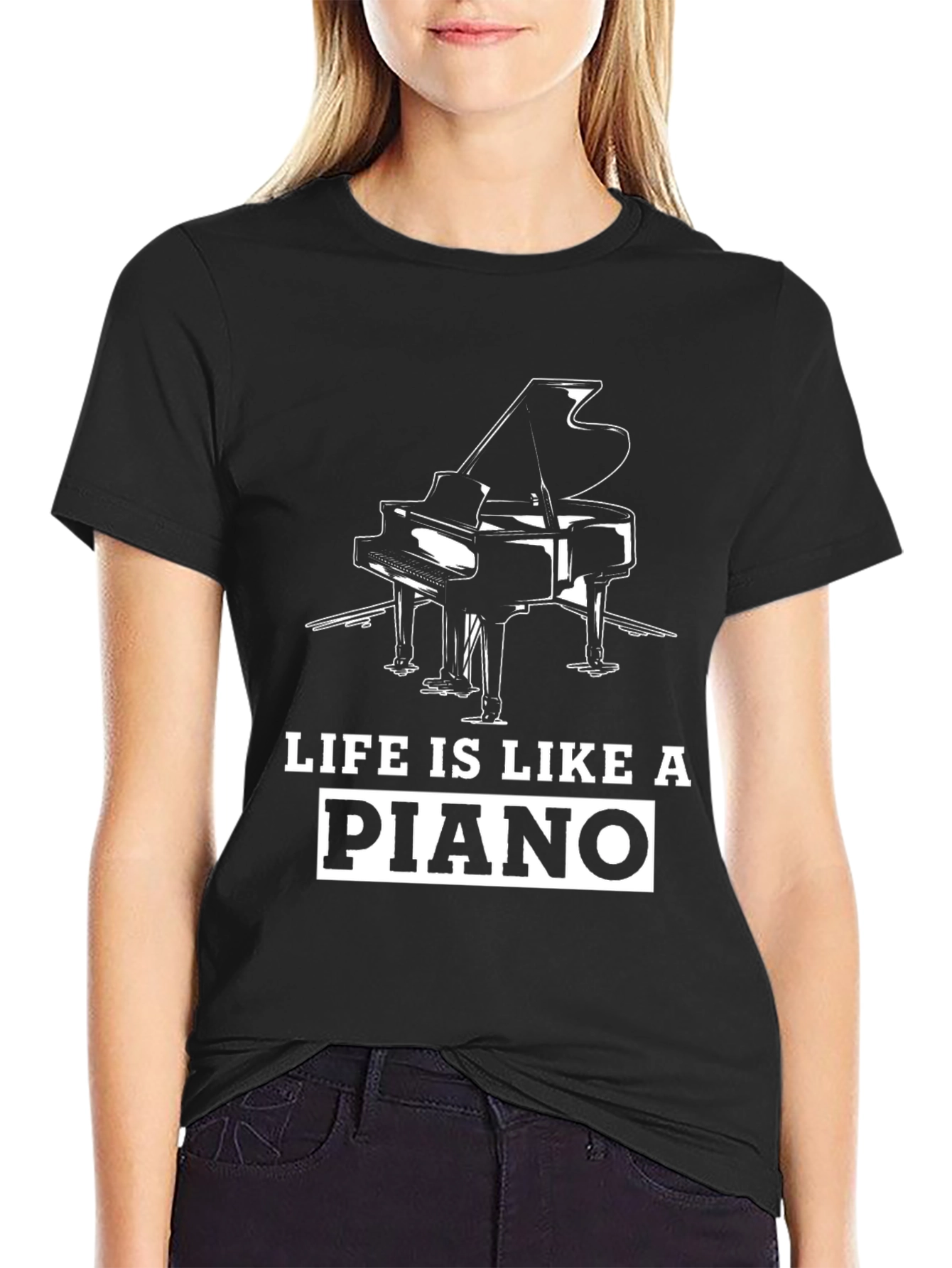 Life is Like a Piano Graphic Tee
