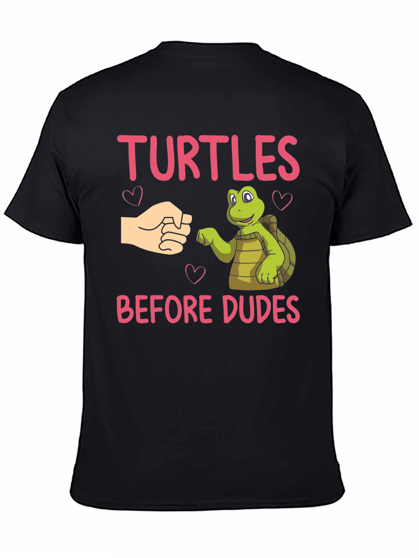 Turtles Before Dudes Black T-Shirt