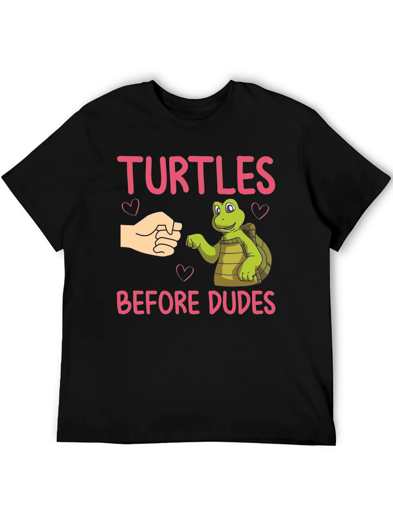 Turtles Before Dudes Black T-Shirt