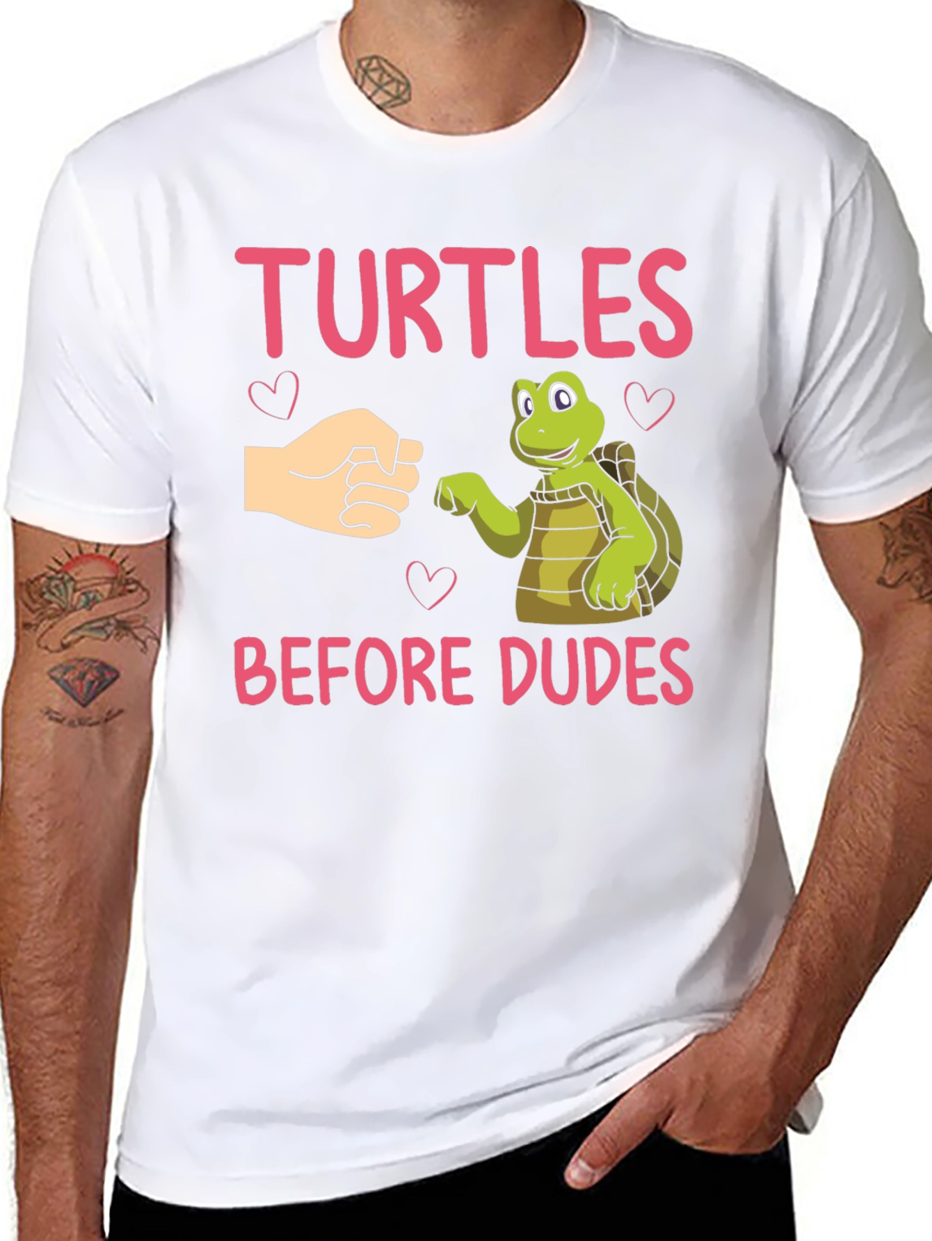 Turtles Before Dudes Black T-Shirt
