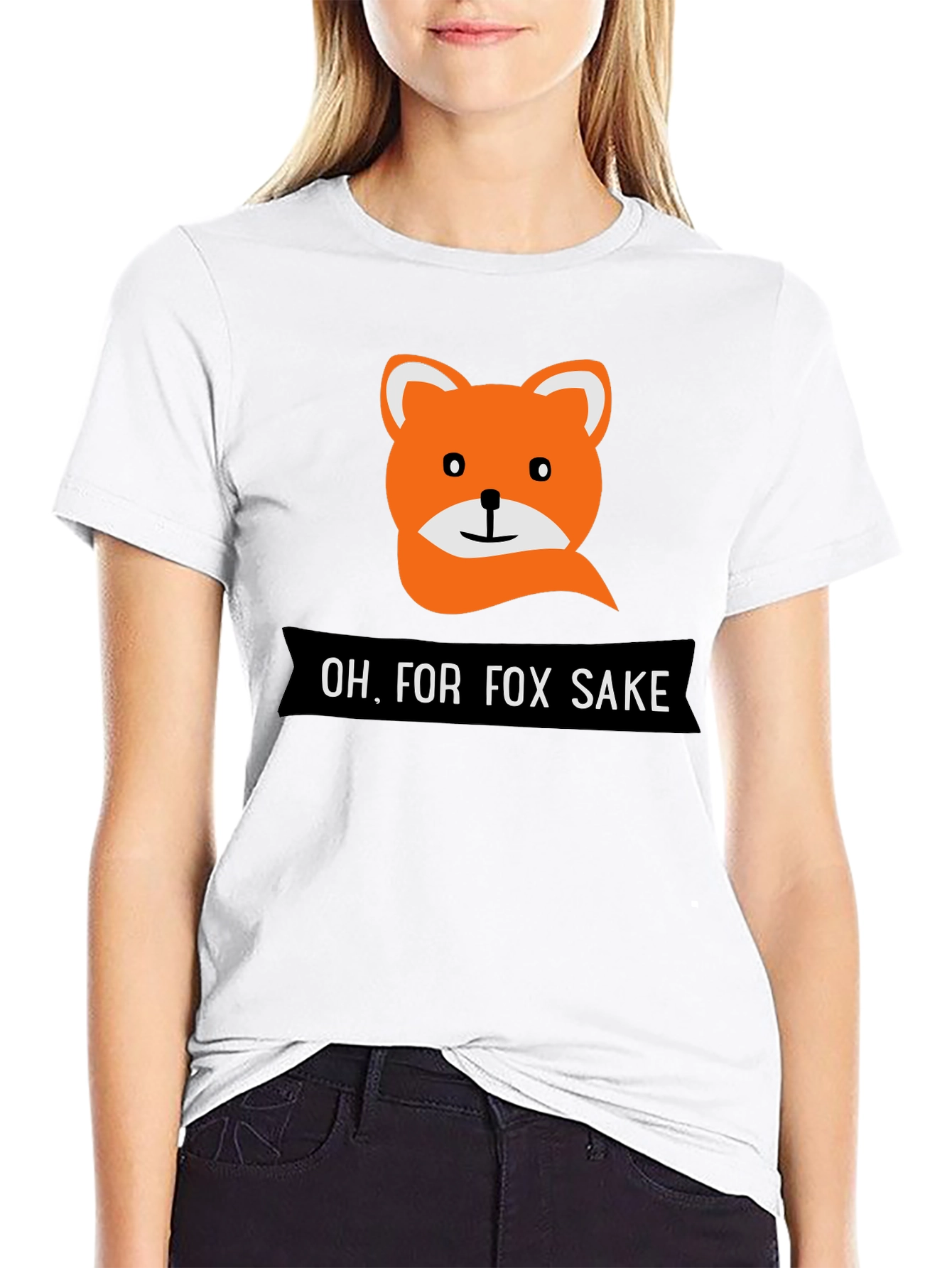 Funny Fox Sake Graphic T-Shirt - Mens Black Tee