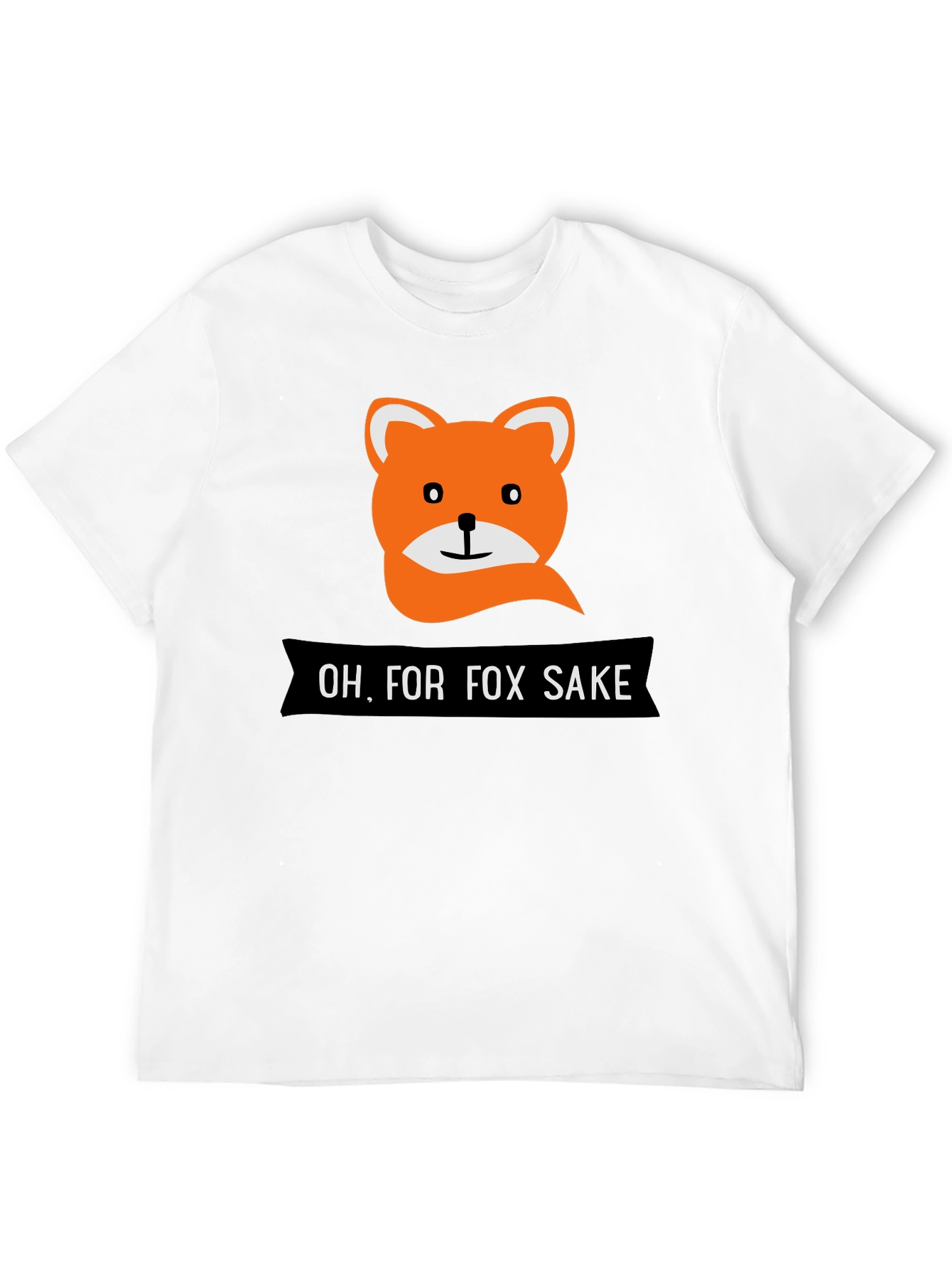 Funny Fox Sake Graphic T-Shirt - Mens Black Tee