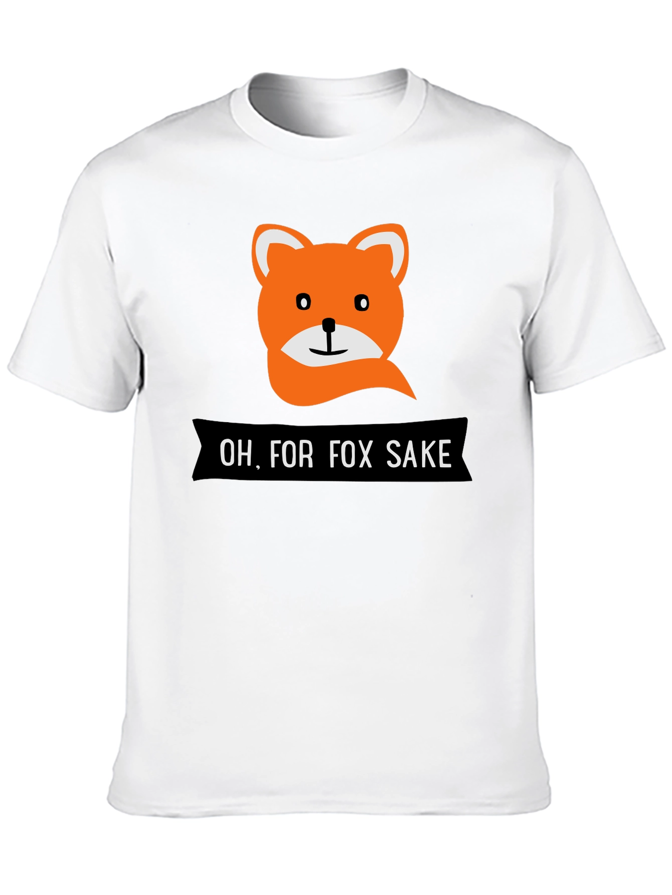 Funny Fox Sake Graphic T-Shirt - Mens Black Tee