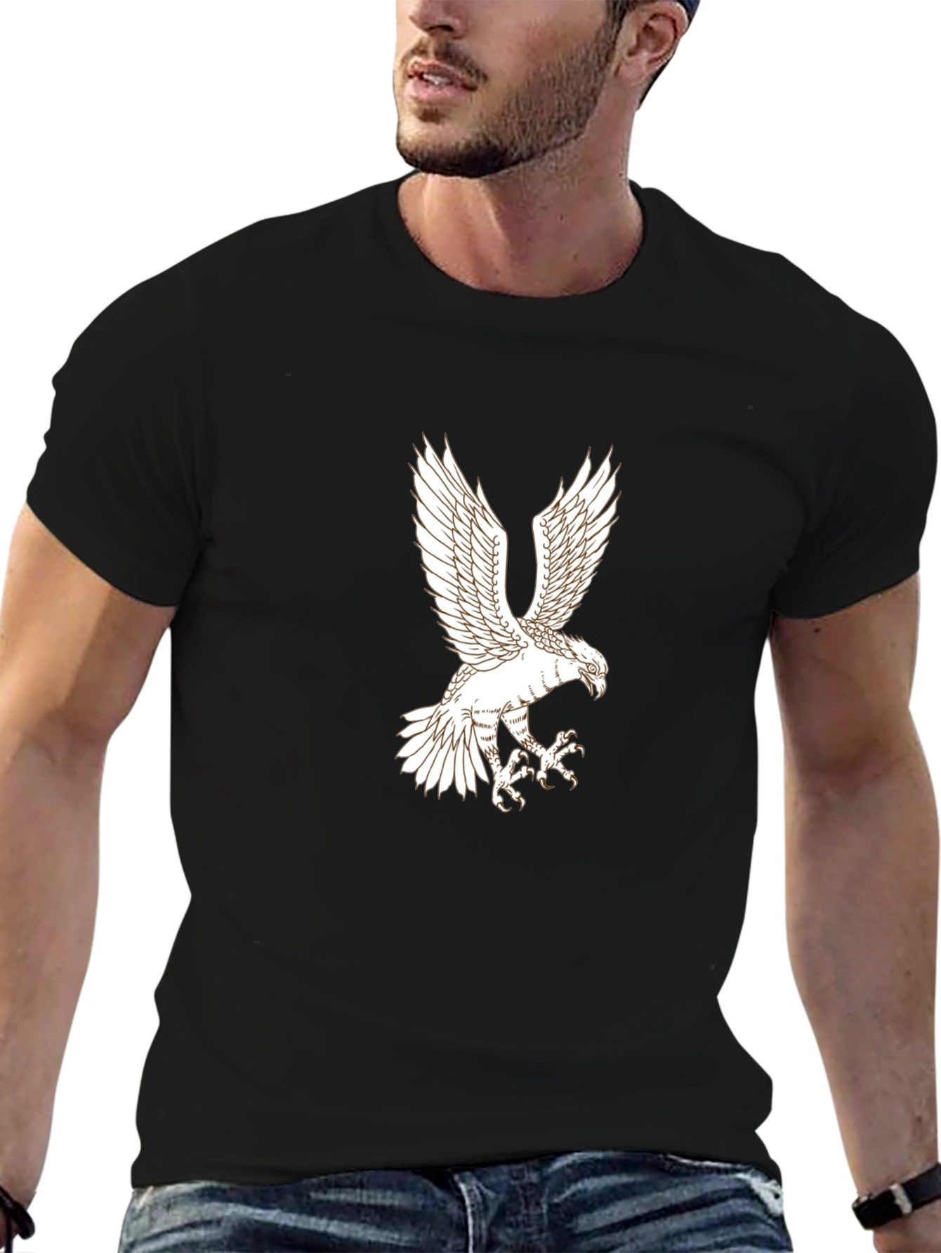 Black Eagle Graphic T-Shirt - Bold Design