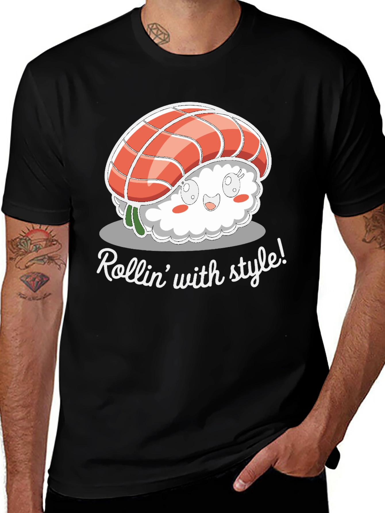 Rollin With Style Sushi Graphic Tee