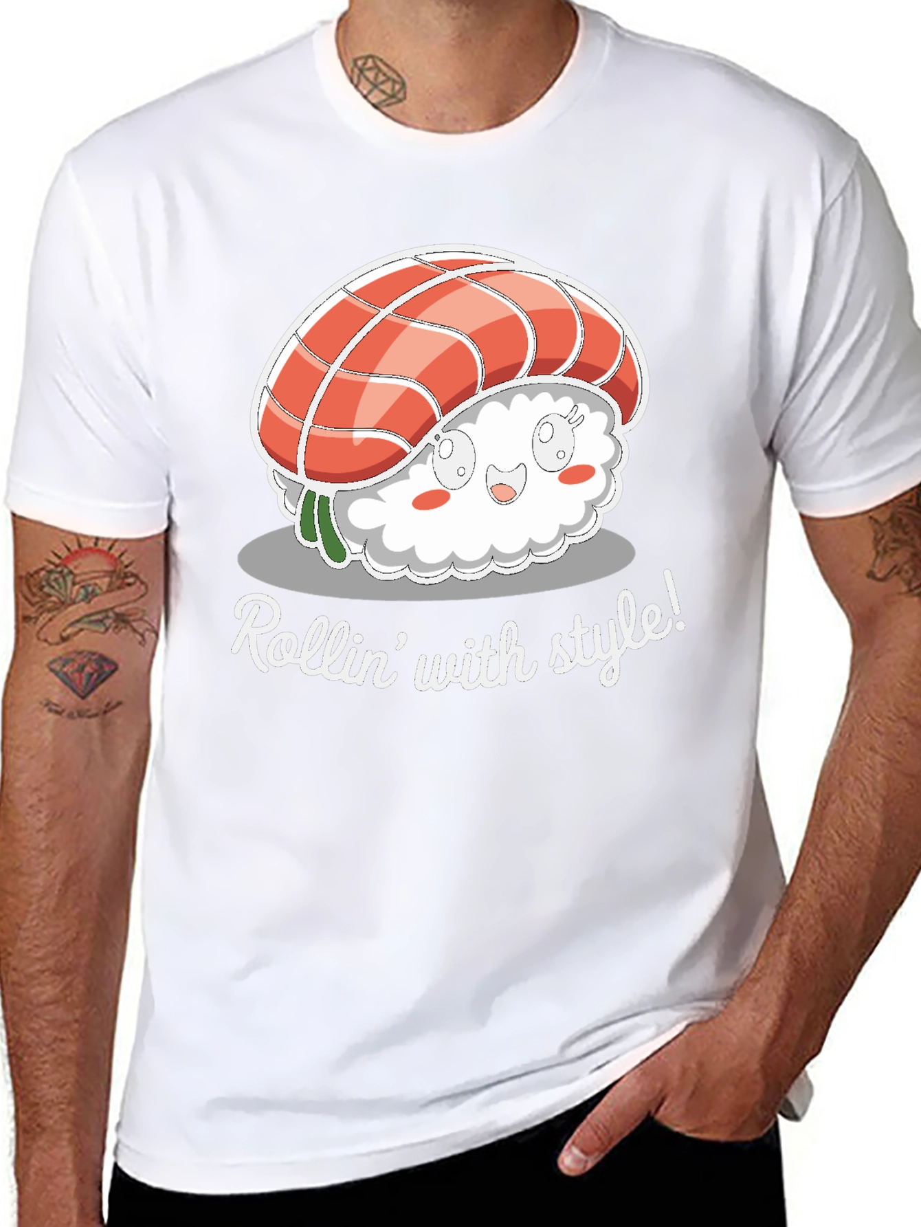 Rollin With Style Sushi Graphic Tee