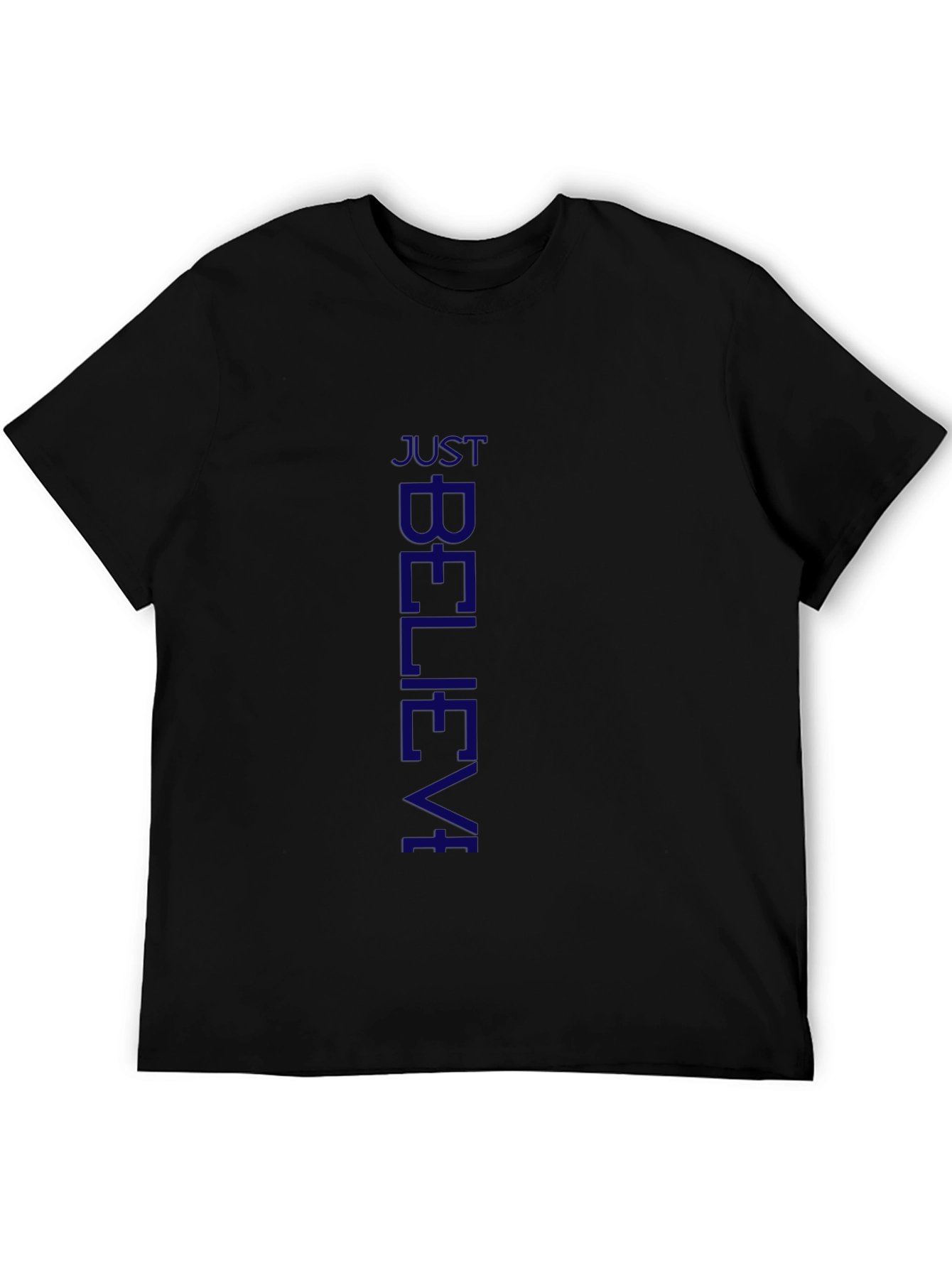 Just Believe Mens Black T-Shirt