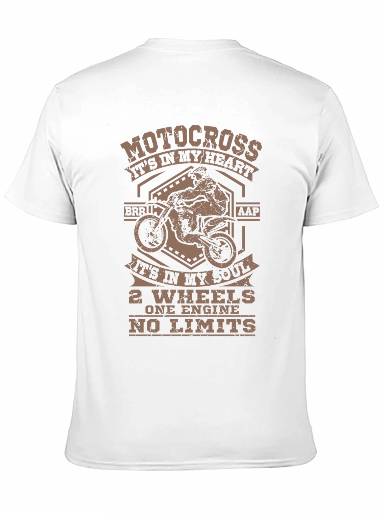 Motocross Black T-Shirt - Its In My Heart Design