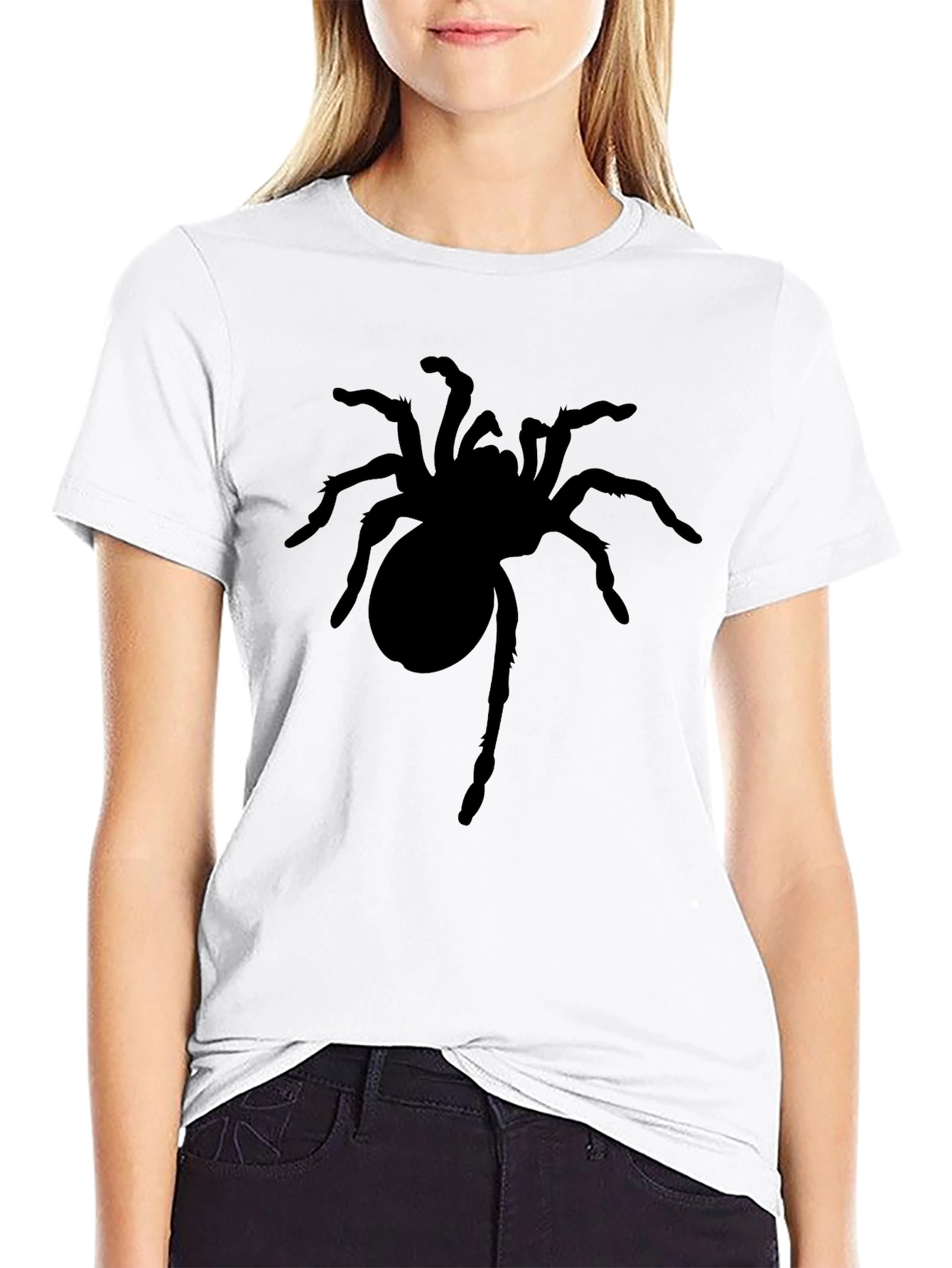 Mens Black Spider Graphic T-Shirt