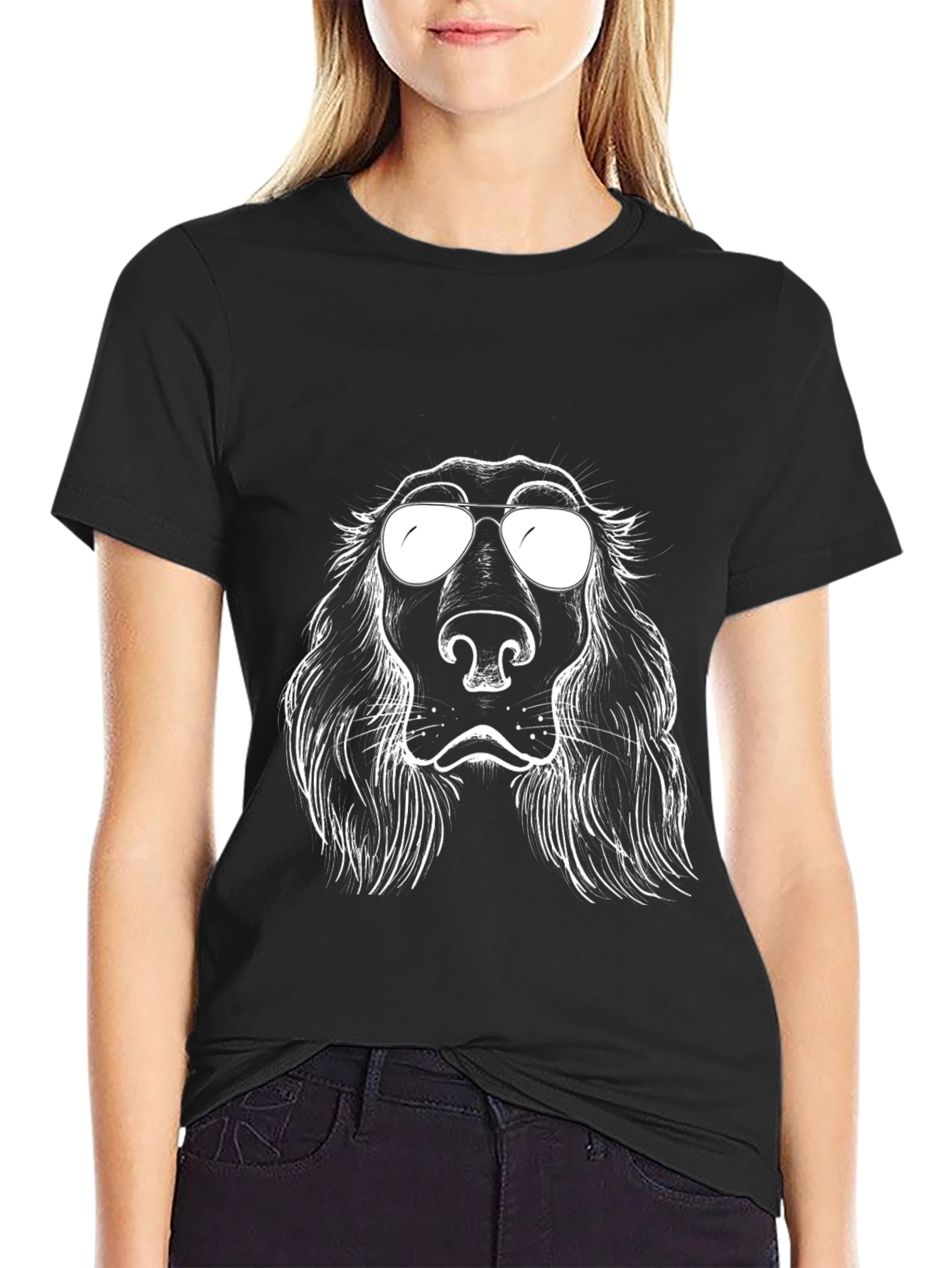 Cool Dog Graphic T-Shirt - Black