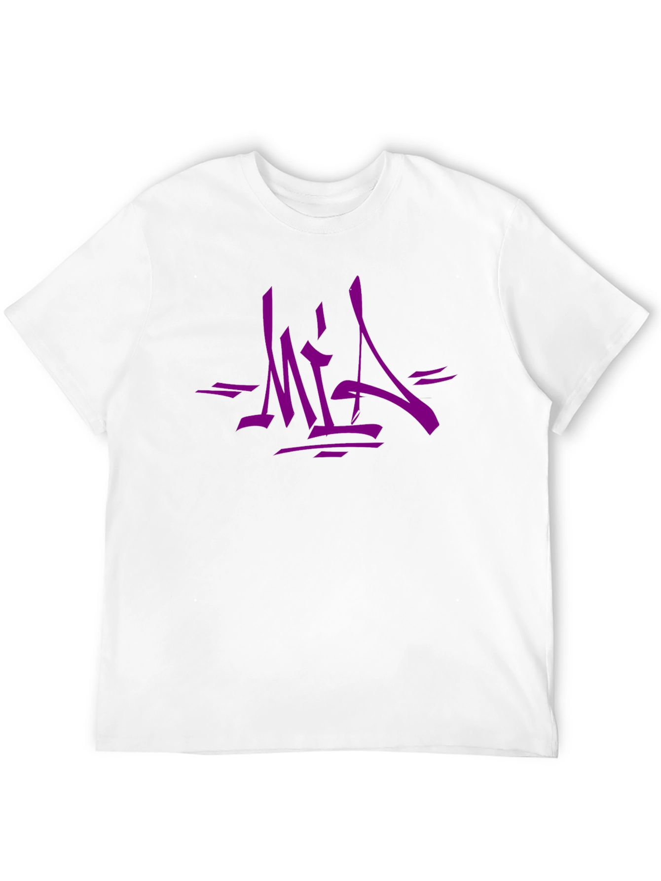 Urban Style Graphic Tee - Bold Purple MIA Design
