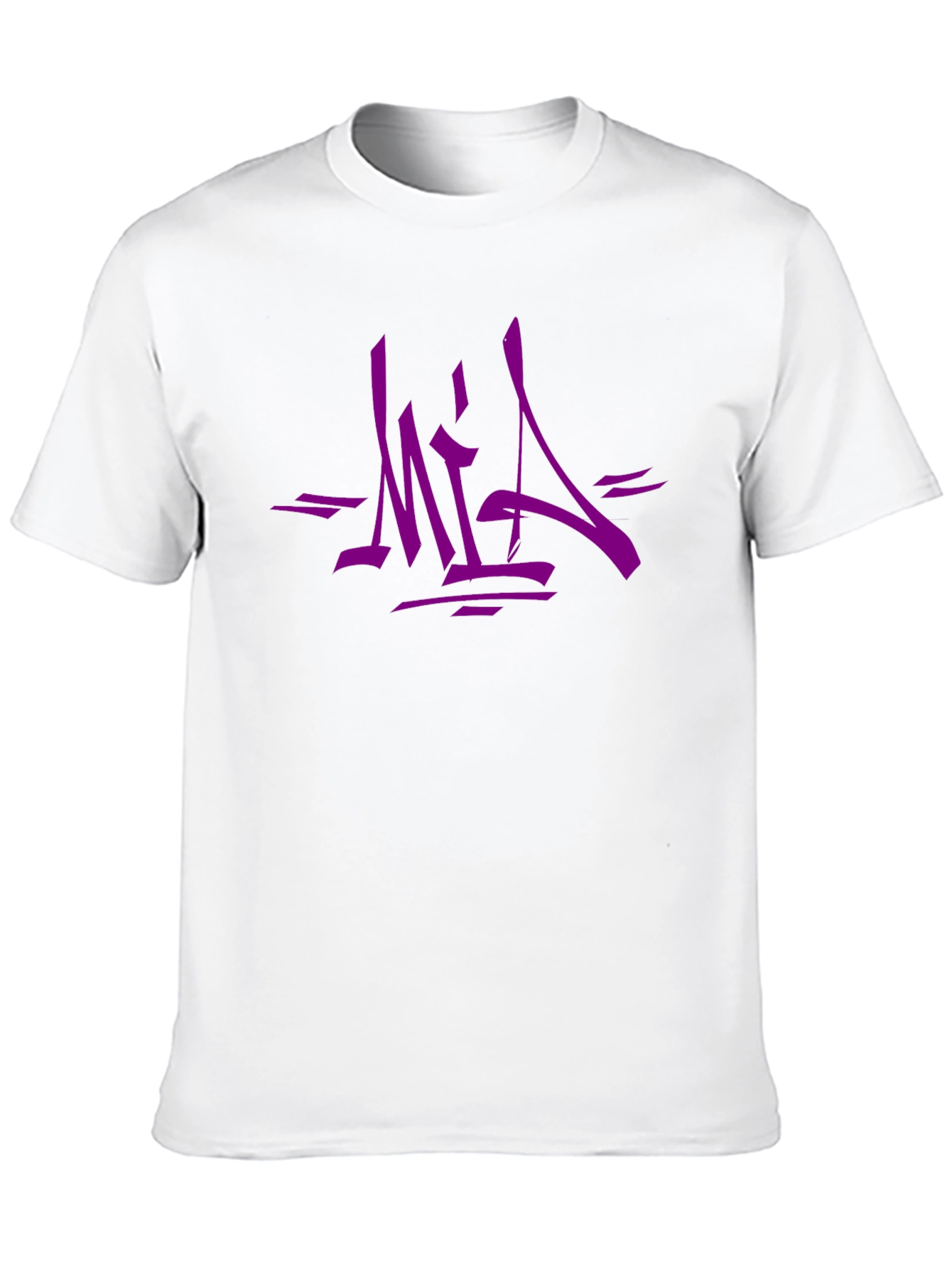 Urban Style Graphic Tee - Bold Purple MIA Design