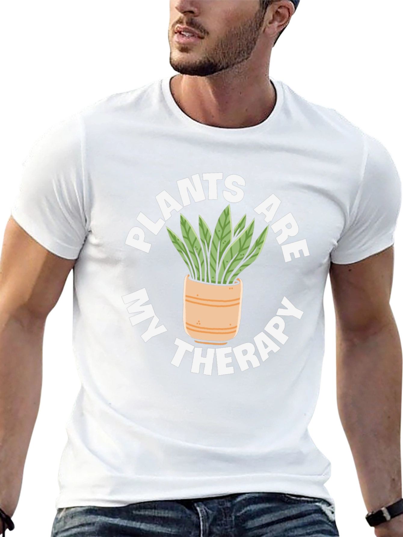 Plants Are My Therapy Graphic T-Shirt