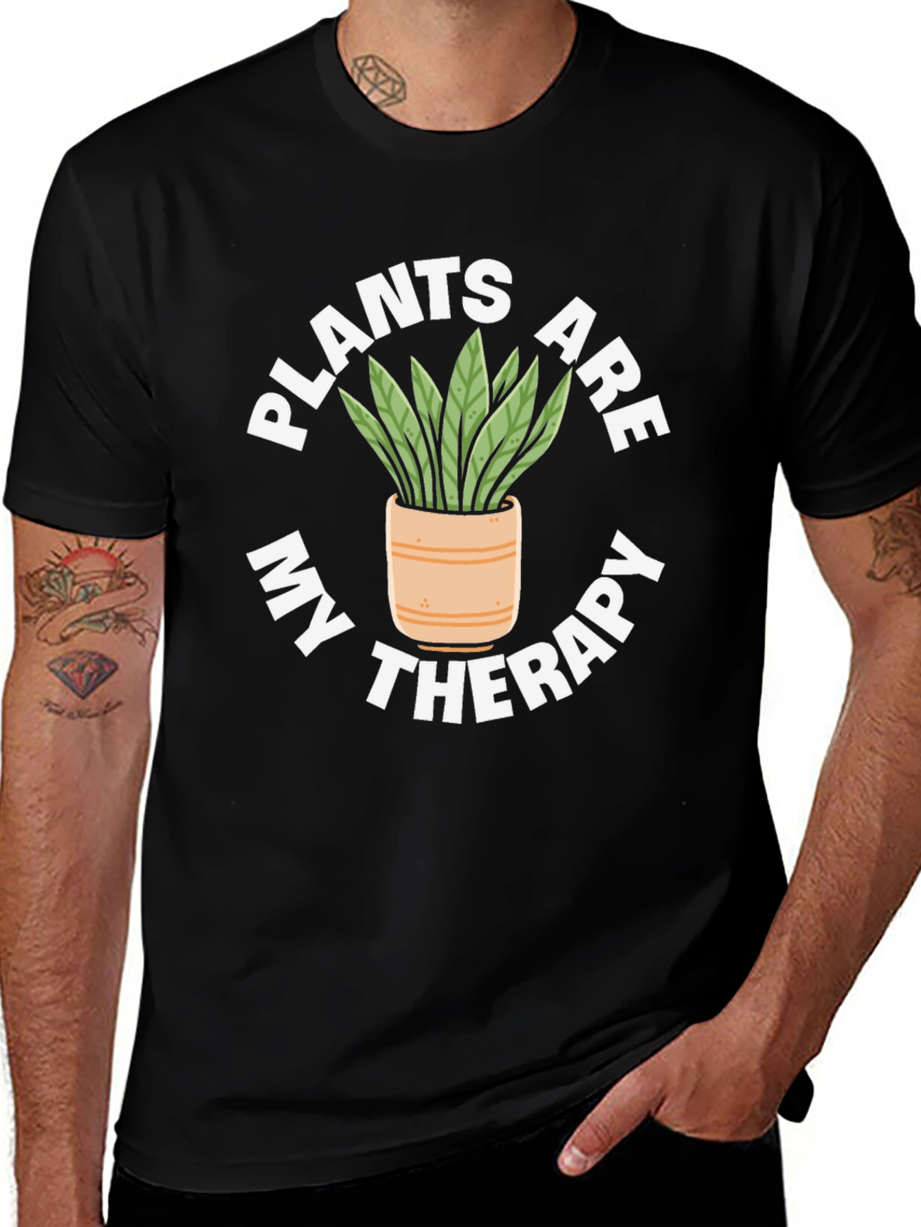 Plants Are My Therapy Graphic T-Shirt