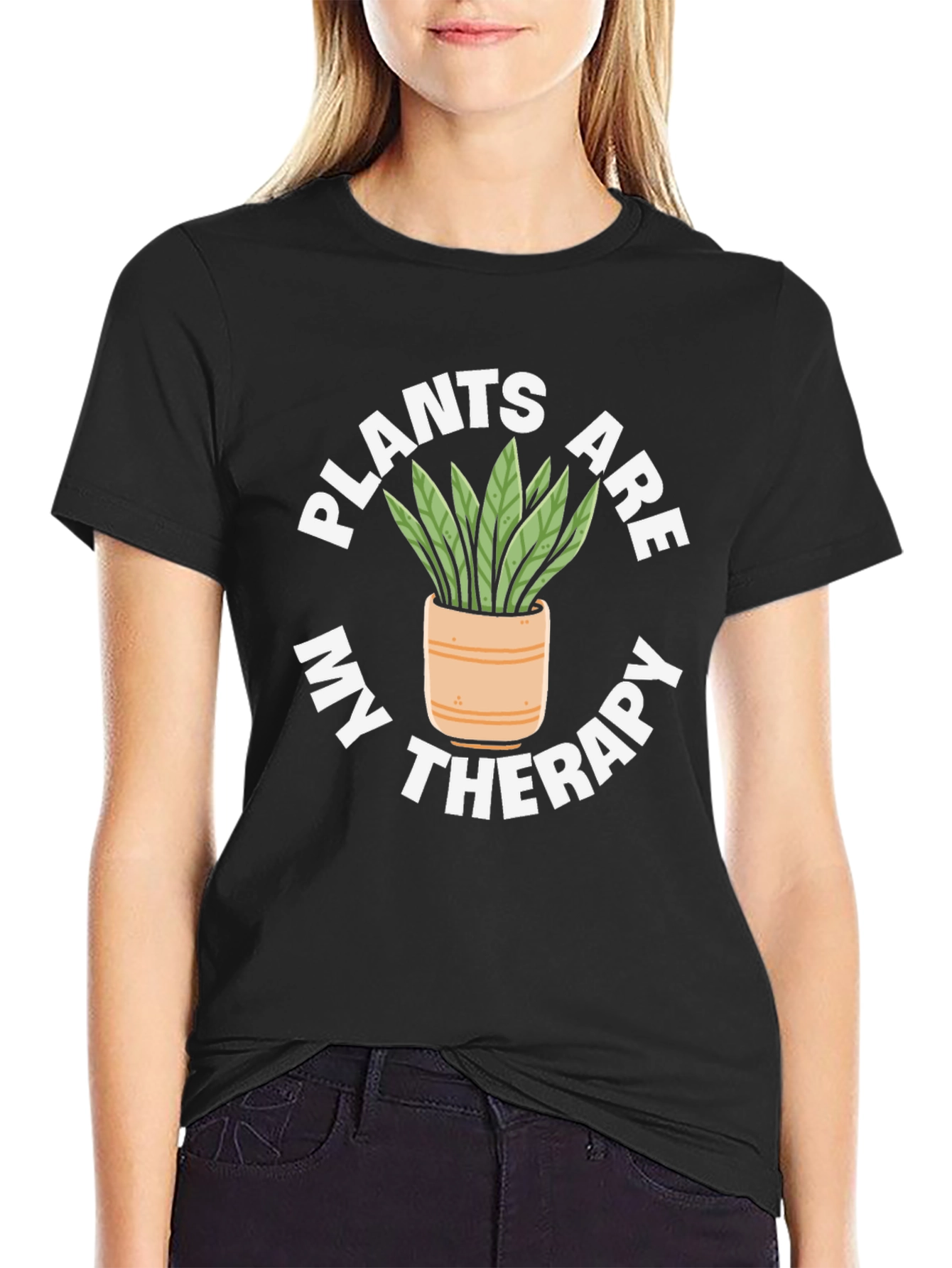 Plants Are My Therapy Graphic T-Shirt