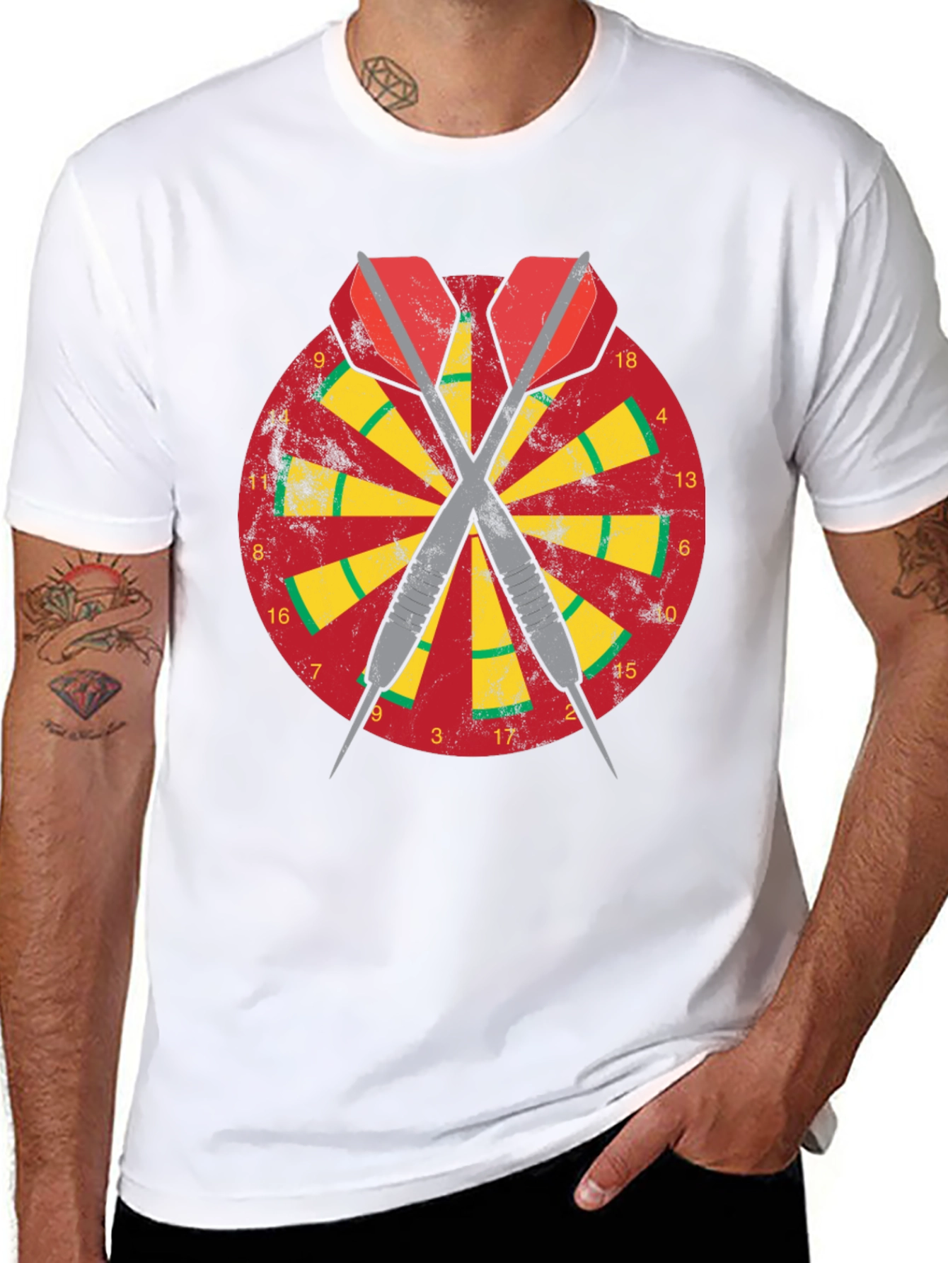 Dartboard Graphic Tee - Classic Dart Design