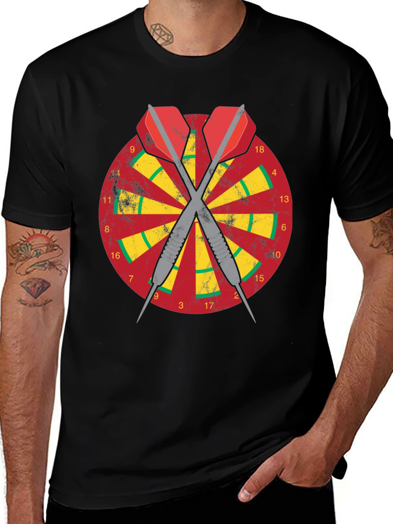 Dartboard Graphic Tee - Classic Dart Design