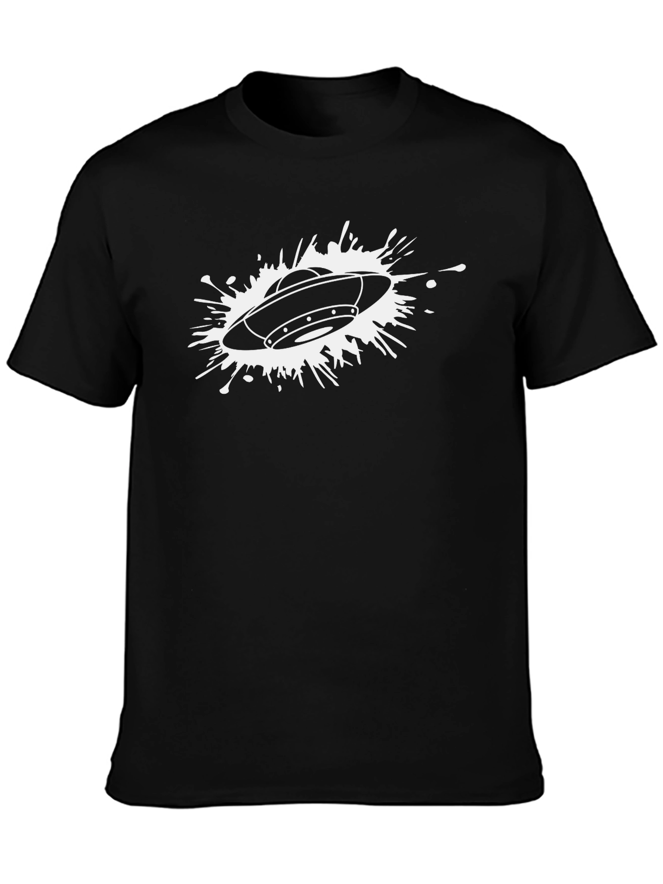 UFO Splash Graphic Tee - Black Cotton Blend