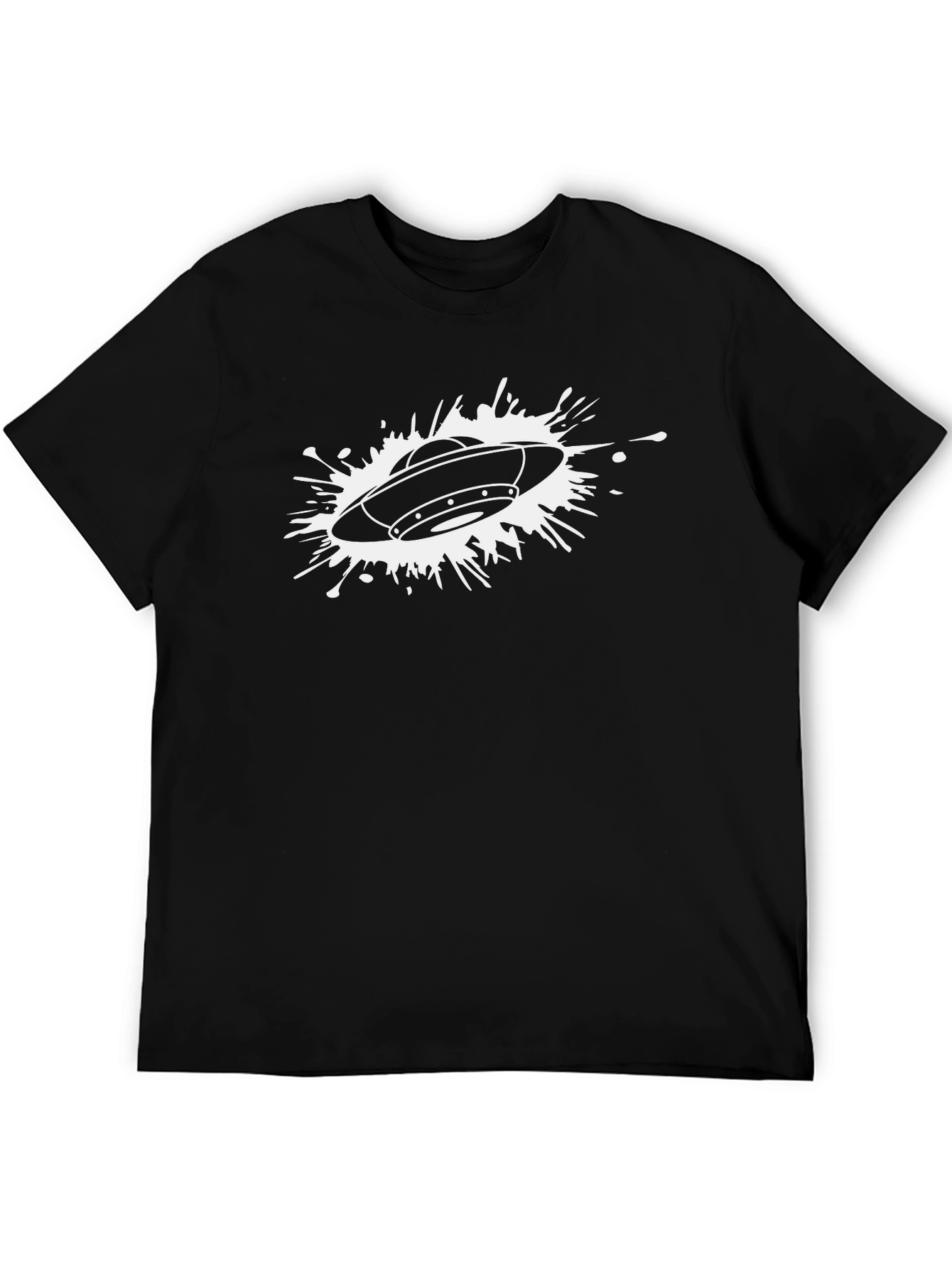 UFO Splash Graphic Tee - Black Cotton Blend