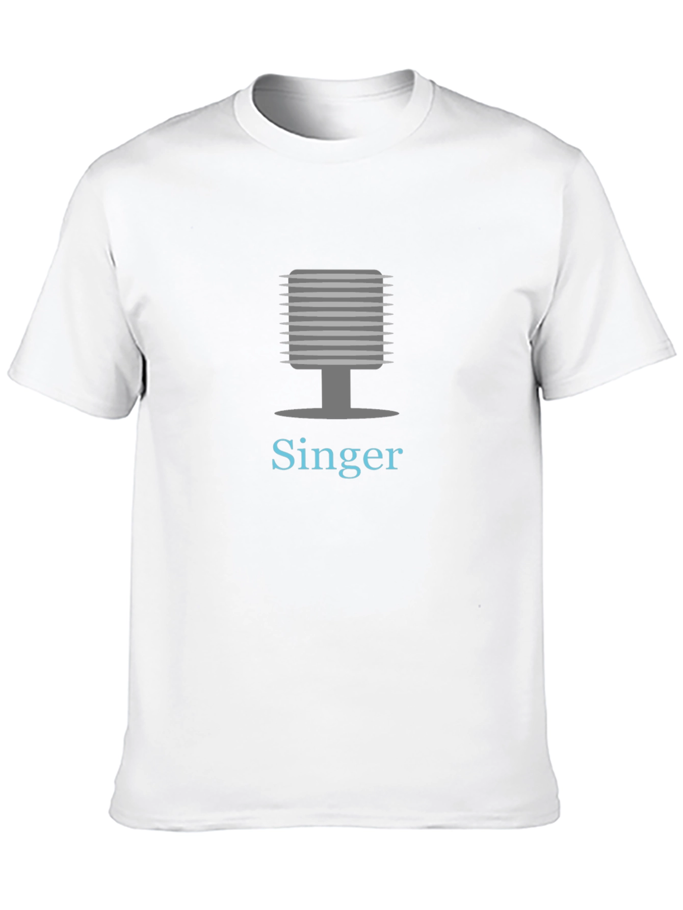 Singer Microphone Graphic Tee - Black Cotton