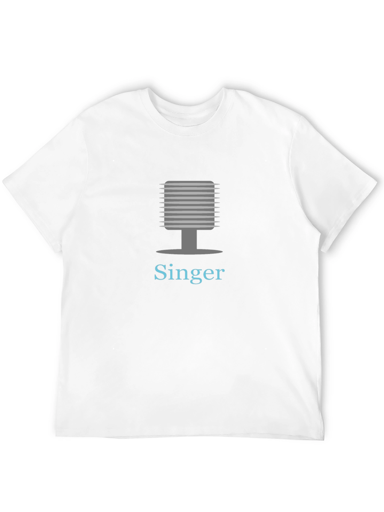 Singer Microphone Graphic Tee - Black Cotton