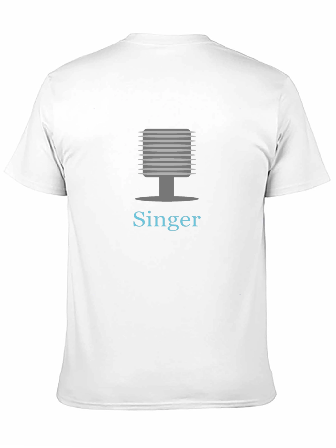 Singer Microphone Graphic Tee - Black Cotton
