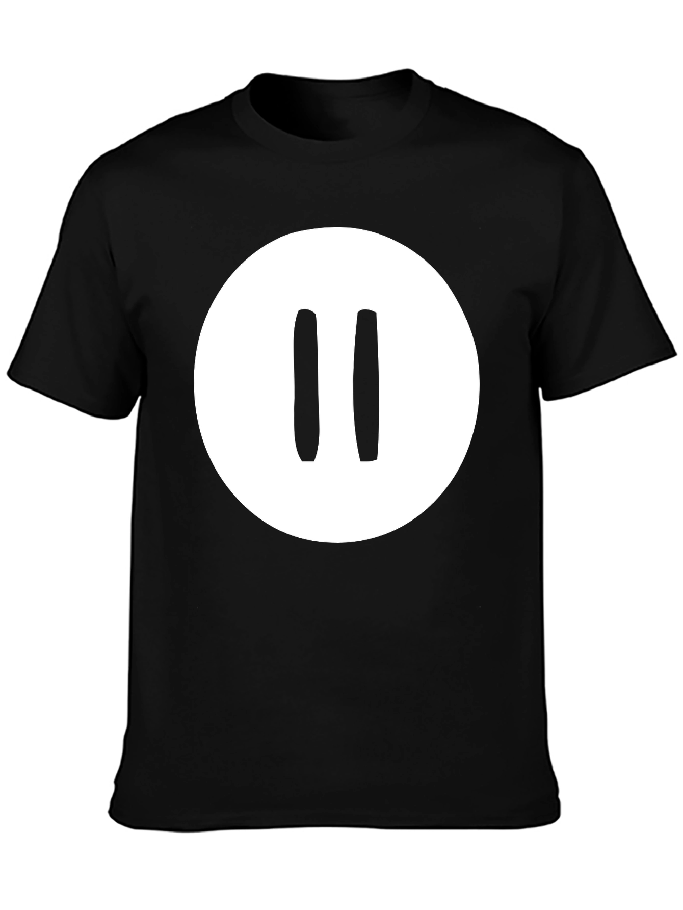 Pause Button Graphic Tee - Black Casual Shirt
