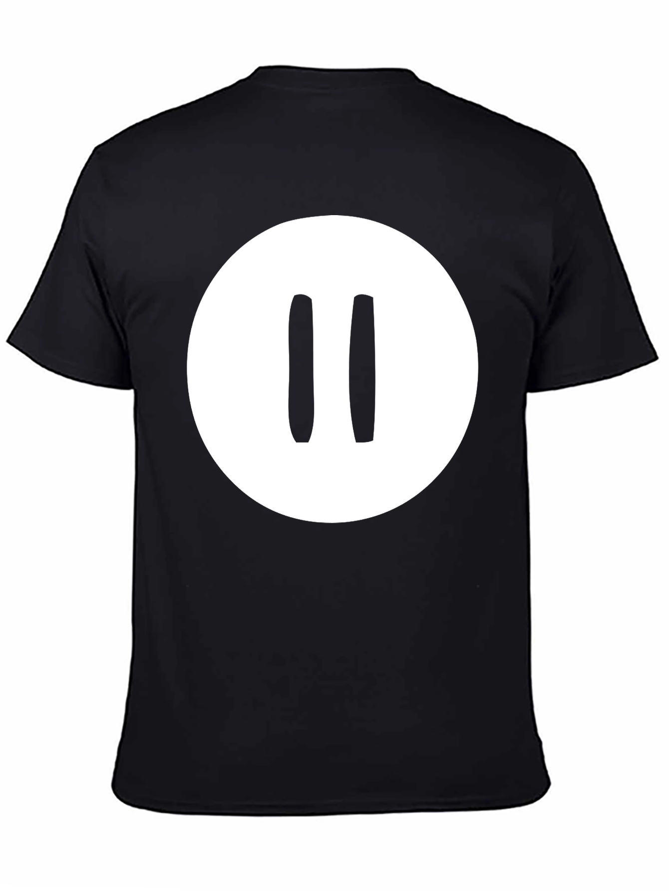Pause Button Graphic Tee - Black Casual Shirt
