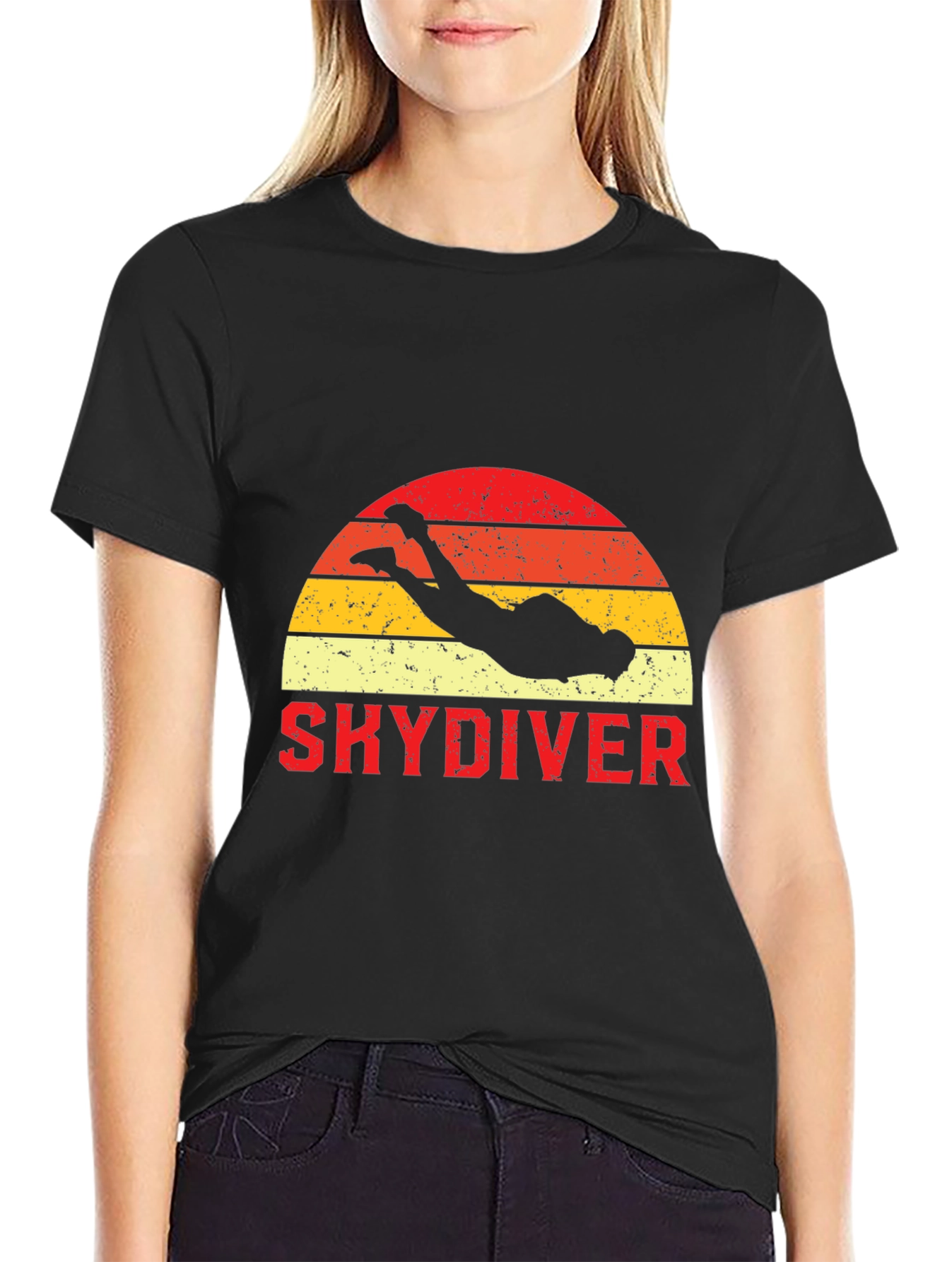 Skydiving Retro Sunset T-Shirt