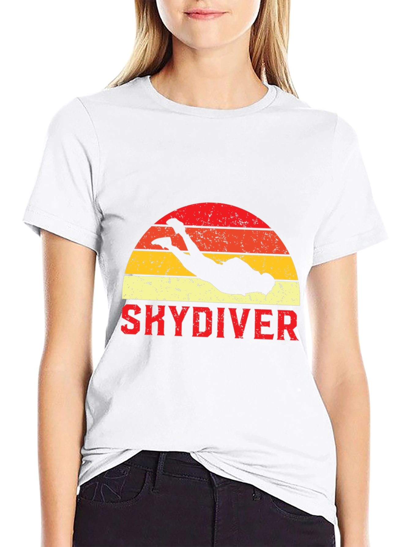 Skydiving Retro Sunset T-Shirt